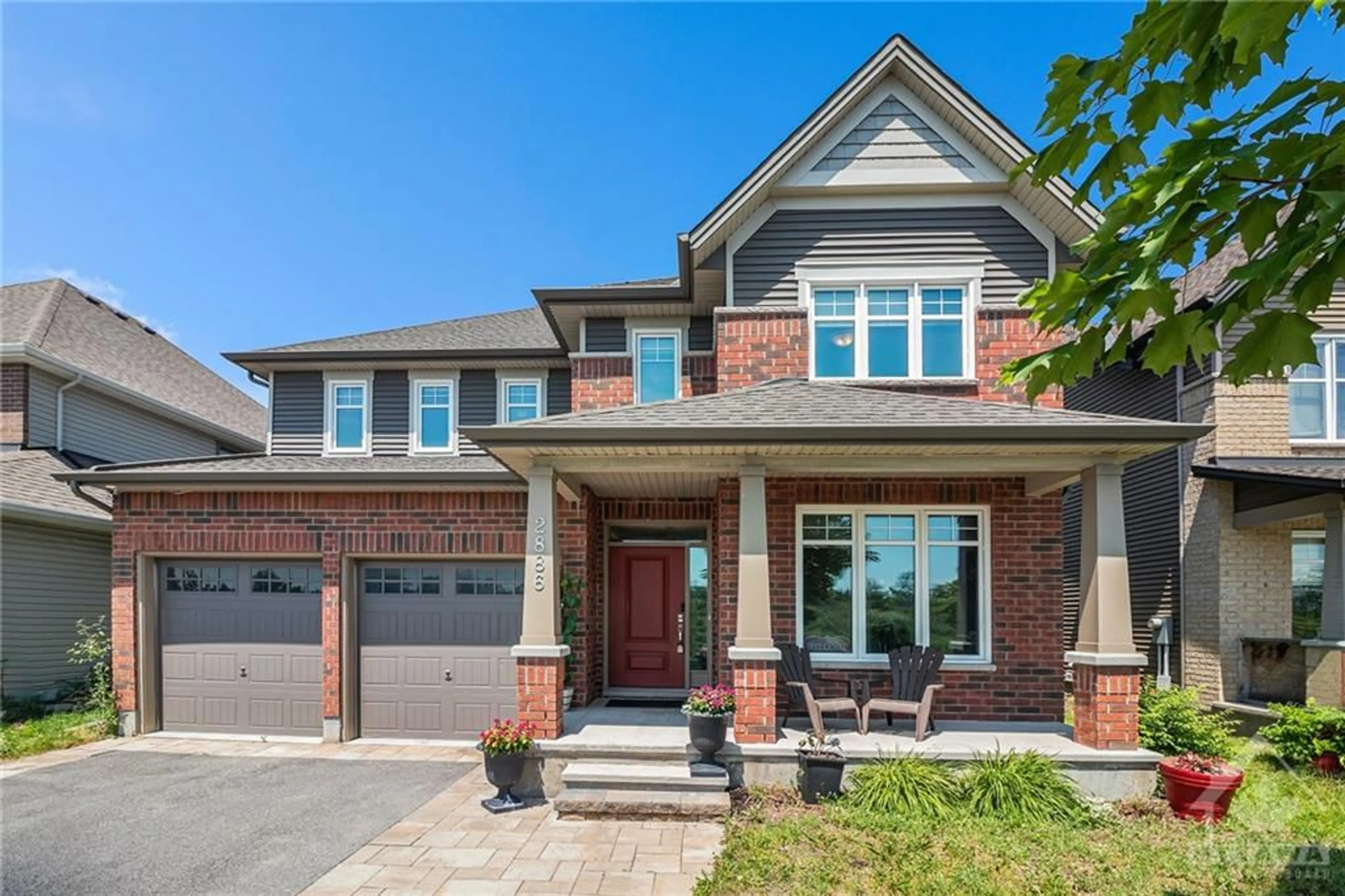 Home with brick exterior material for 2886 FINDLAY CREEK Dr, Ottawa Ontario K1T 0G5