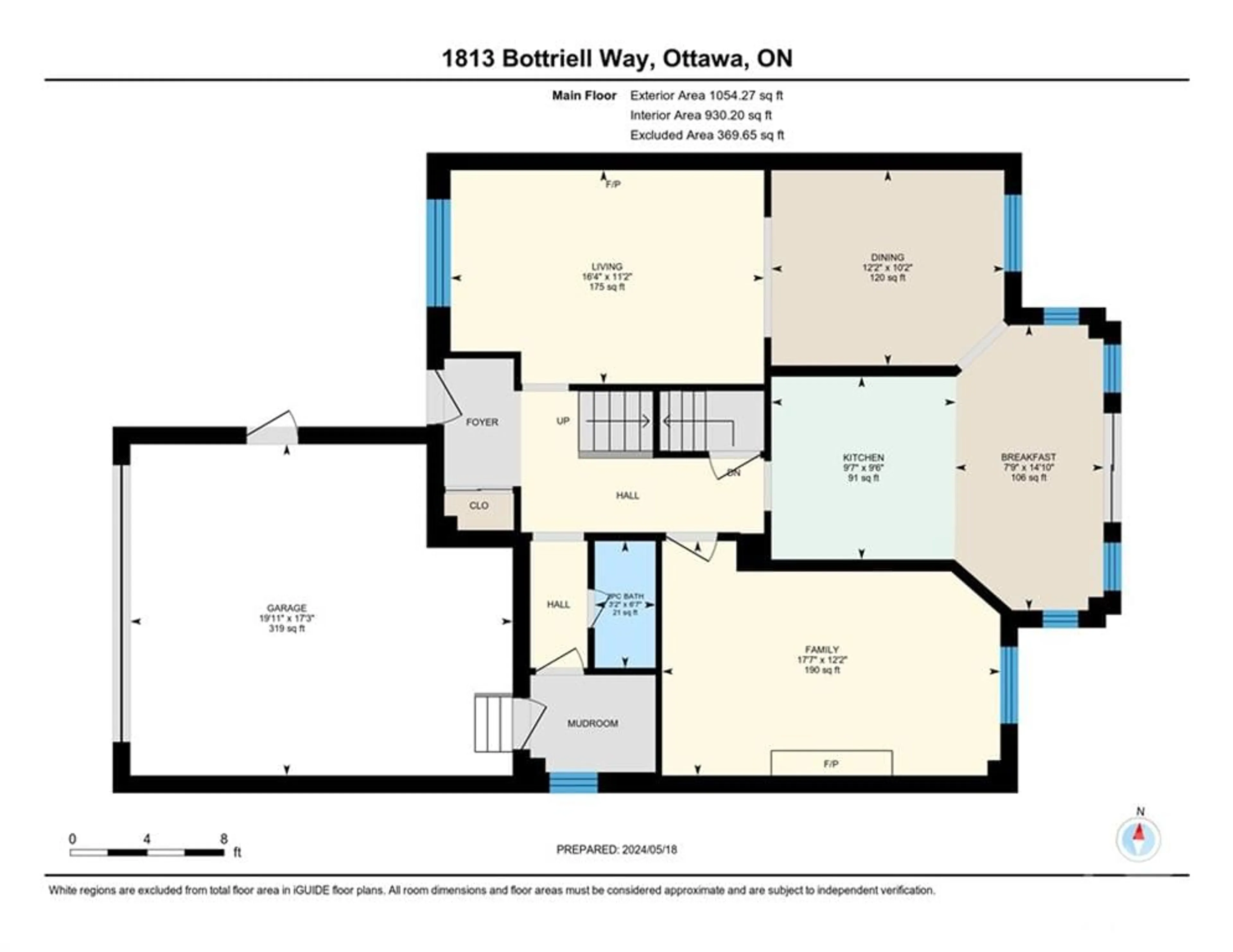 Floor plan for 1813 BOTTRIELL Way, Ottawa Ontario K4A 1N8