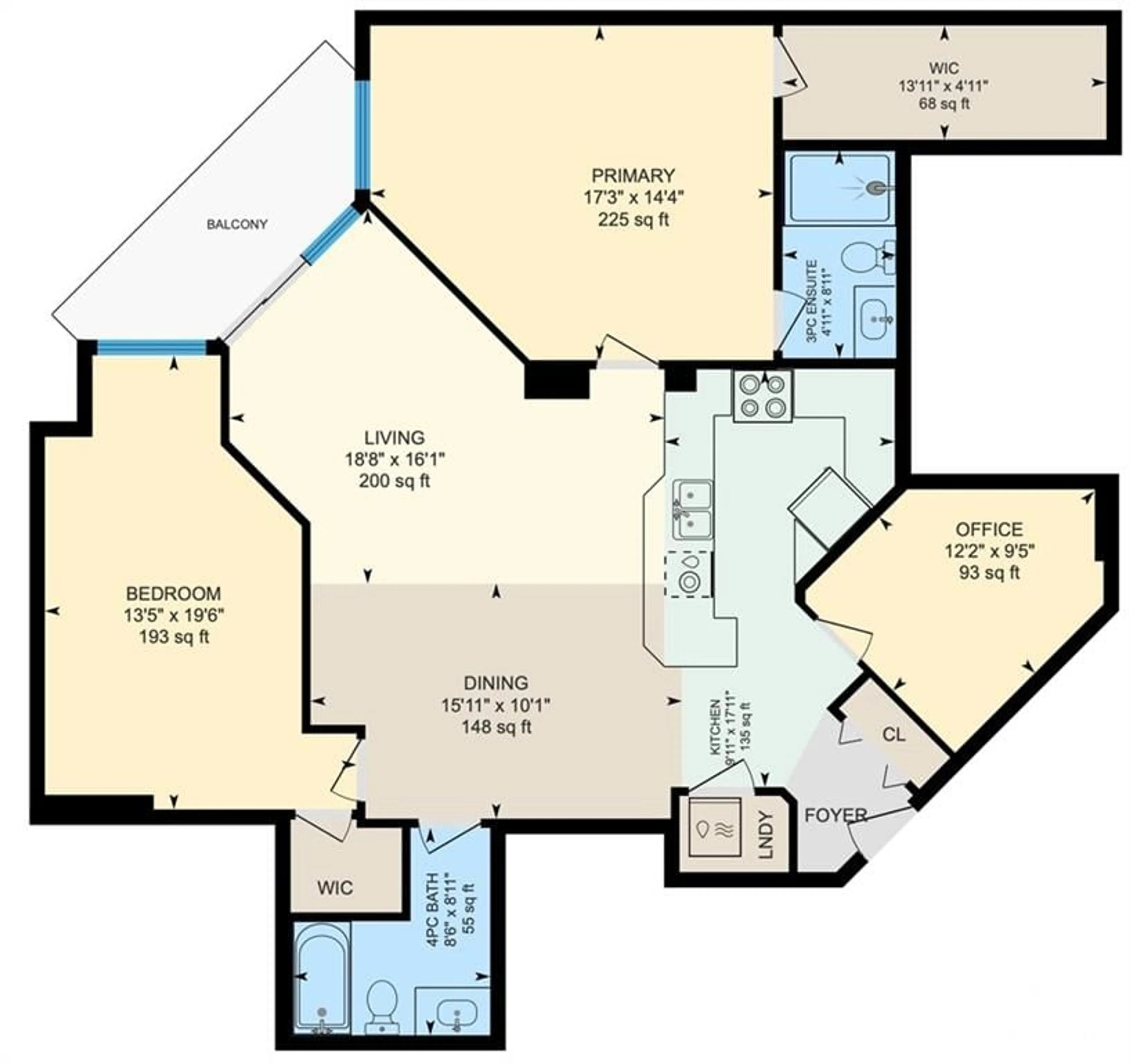 Floor plan for 205 BOLTON St #302, Ottawa Ontario K1N 1K7