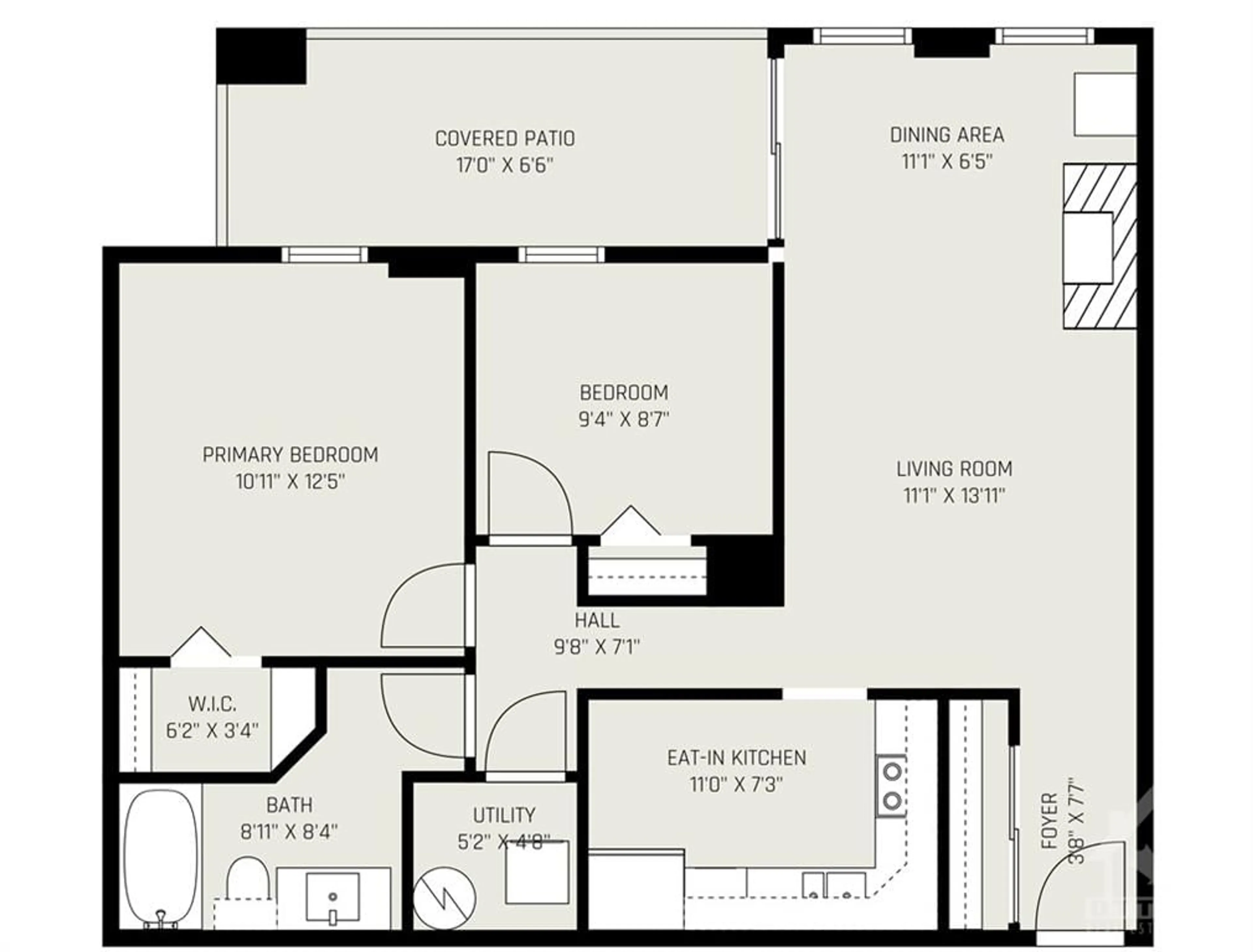 Floor plan for 939 NORTH RIVER Rd #104, Ottawa Ontario K1K 3V2