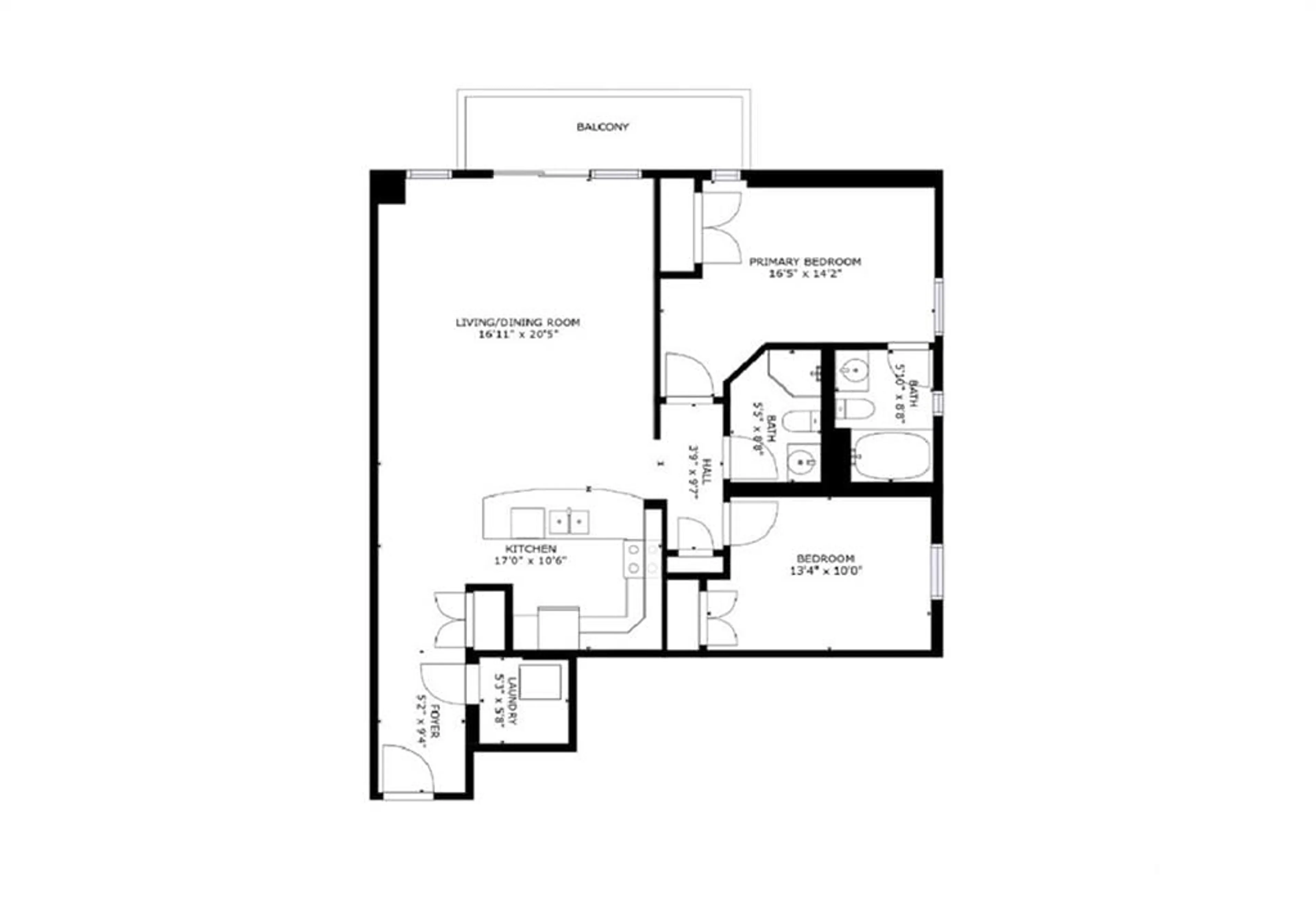 Floor plan for 320 MCLEOD St #402, Ottawa Ontario K2P 1A3