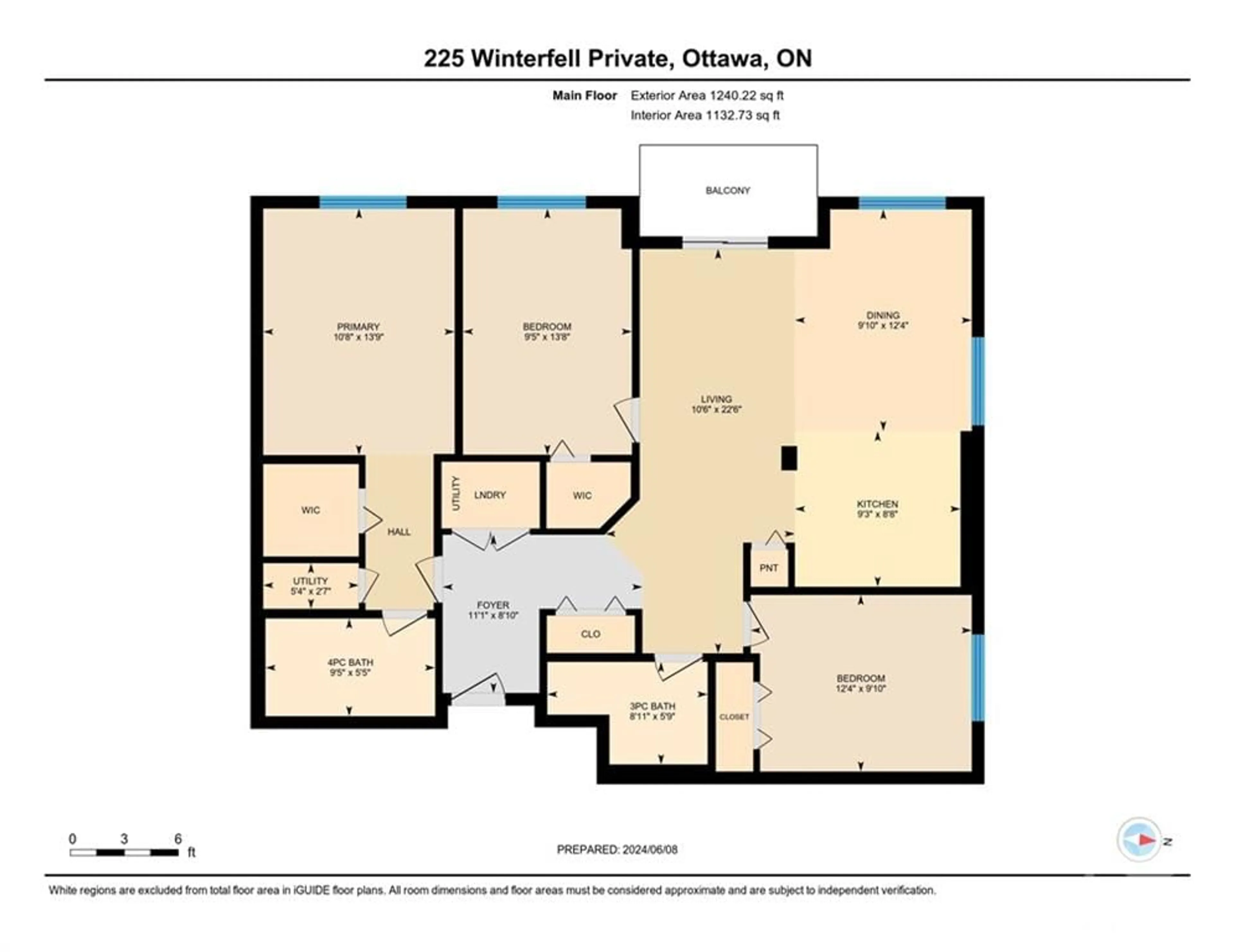 Floor plan for 225 WINTERFELL Pvt #306, Ottawa Ontario K1G 4J1