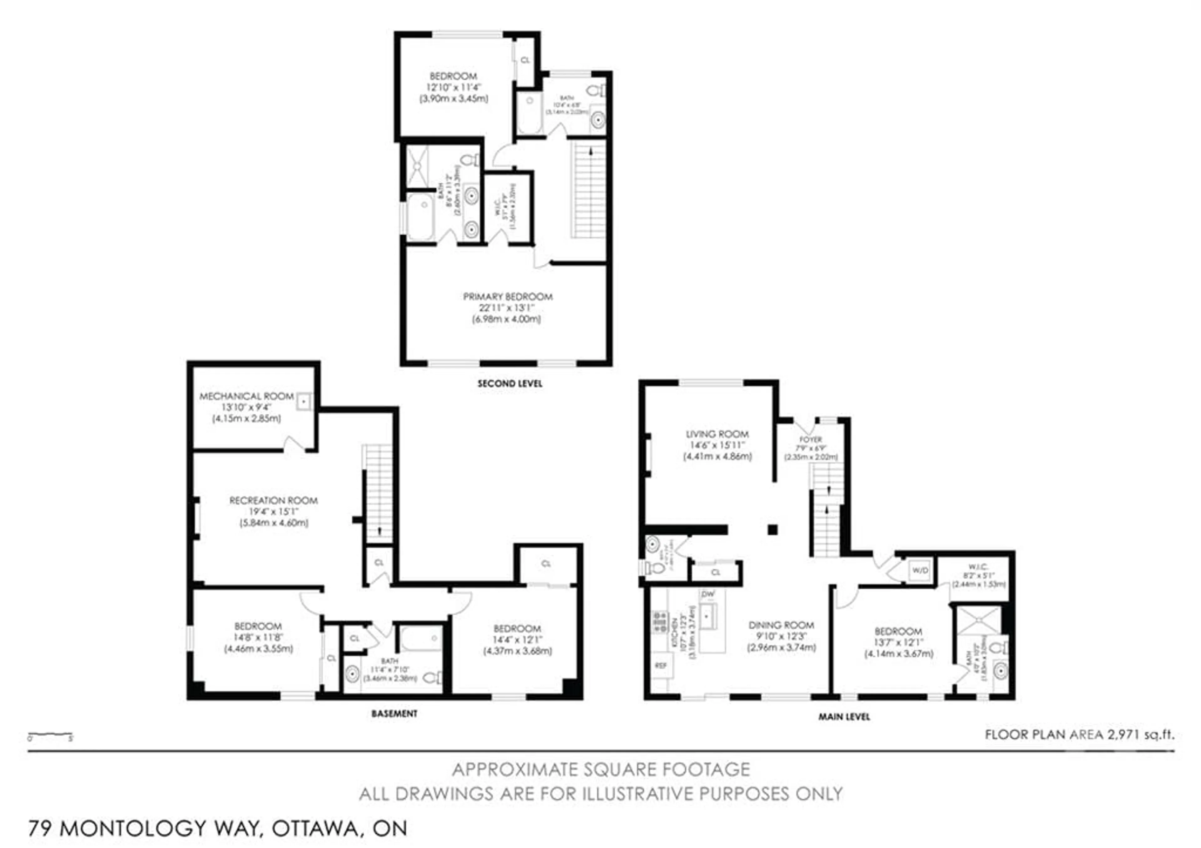 Floor plan for 79 MONTOLOGY Way, Ottawa Ontario K2J 6X1