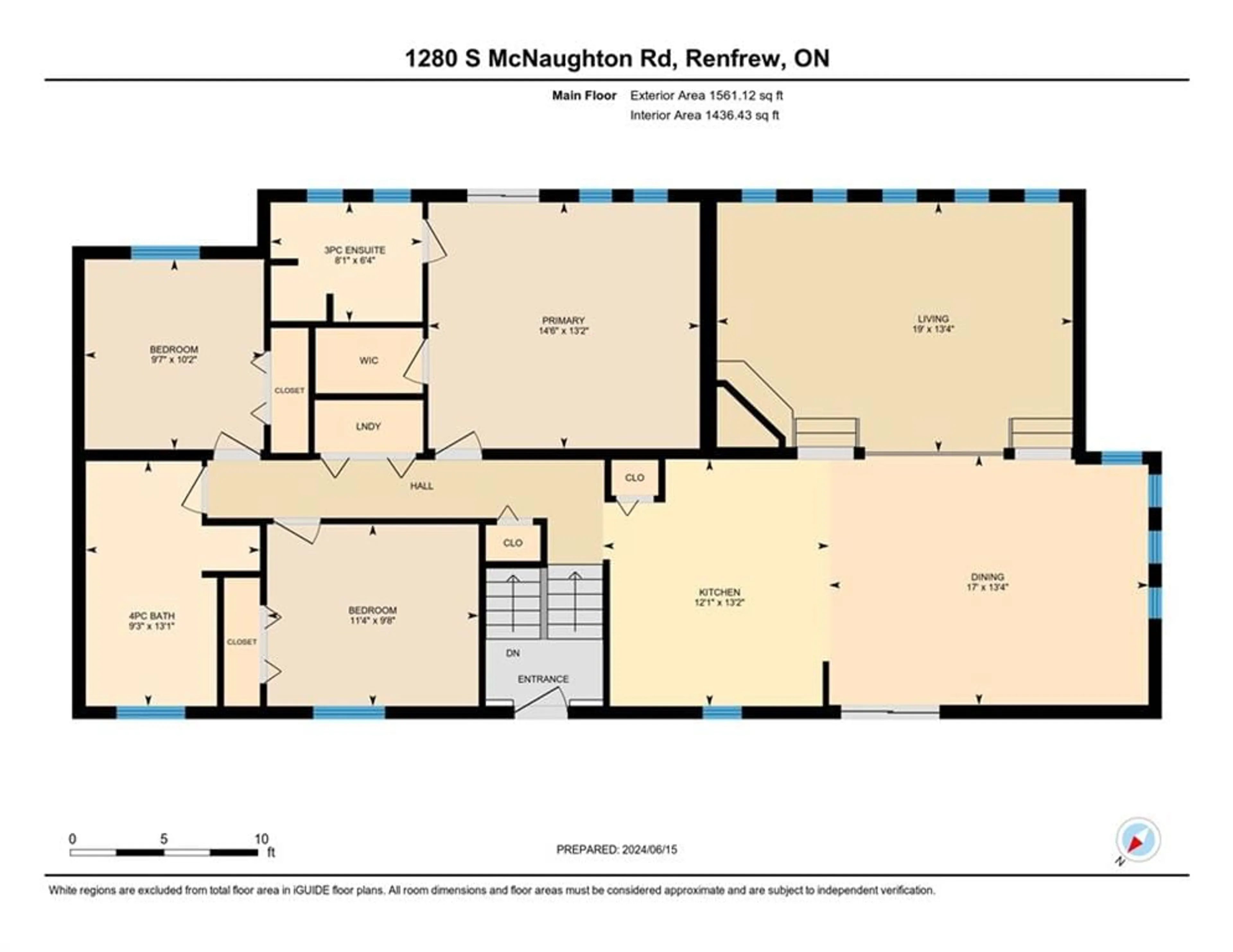 Floor plan for 1280 SOUTH MCNAUGHTON Rd, Renfrew Ontario K7V 3Z5
