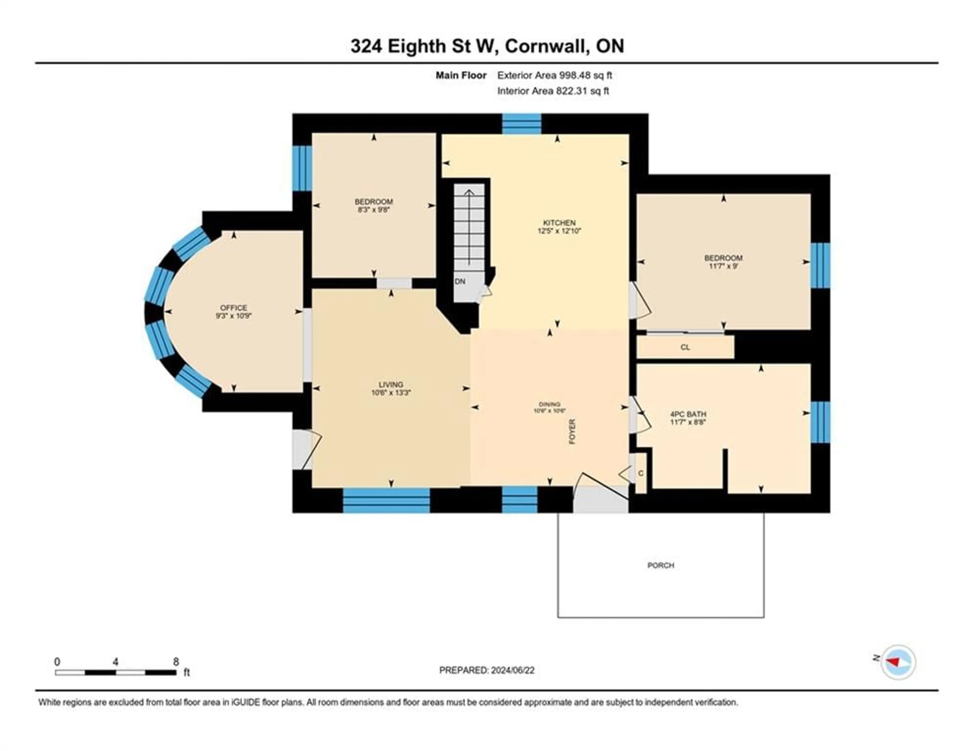 Floor plan for 324 EIGHTH St, Cornwall Ontario K6J 2Z8