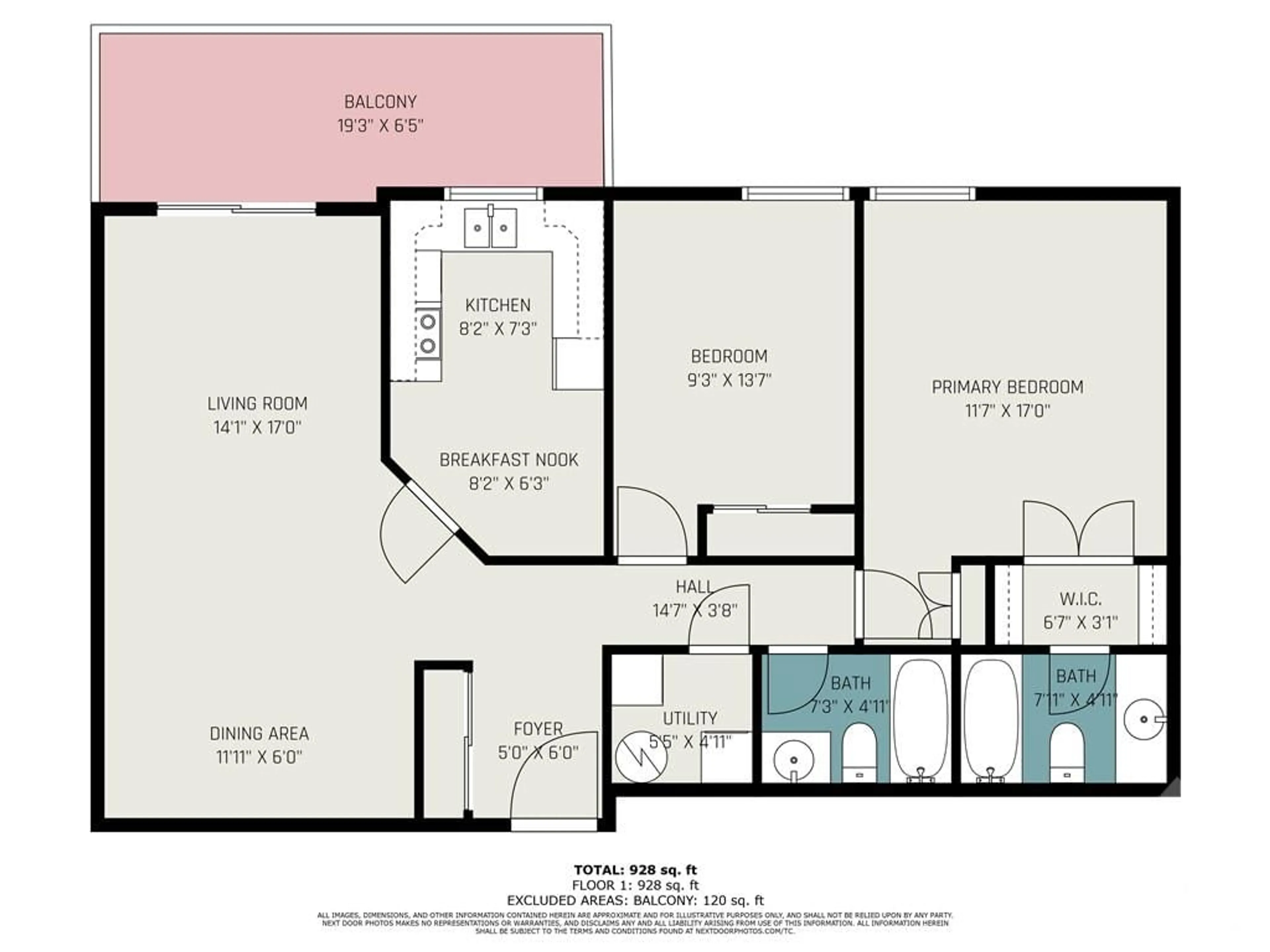 Floor plan for 1705 PLAYFAIR Dr #805, Ottawa Ontario K1H 8P6