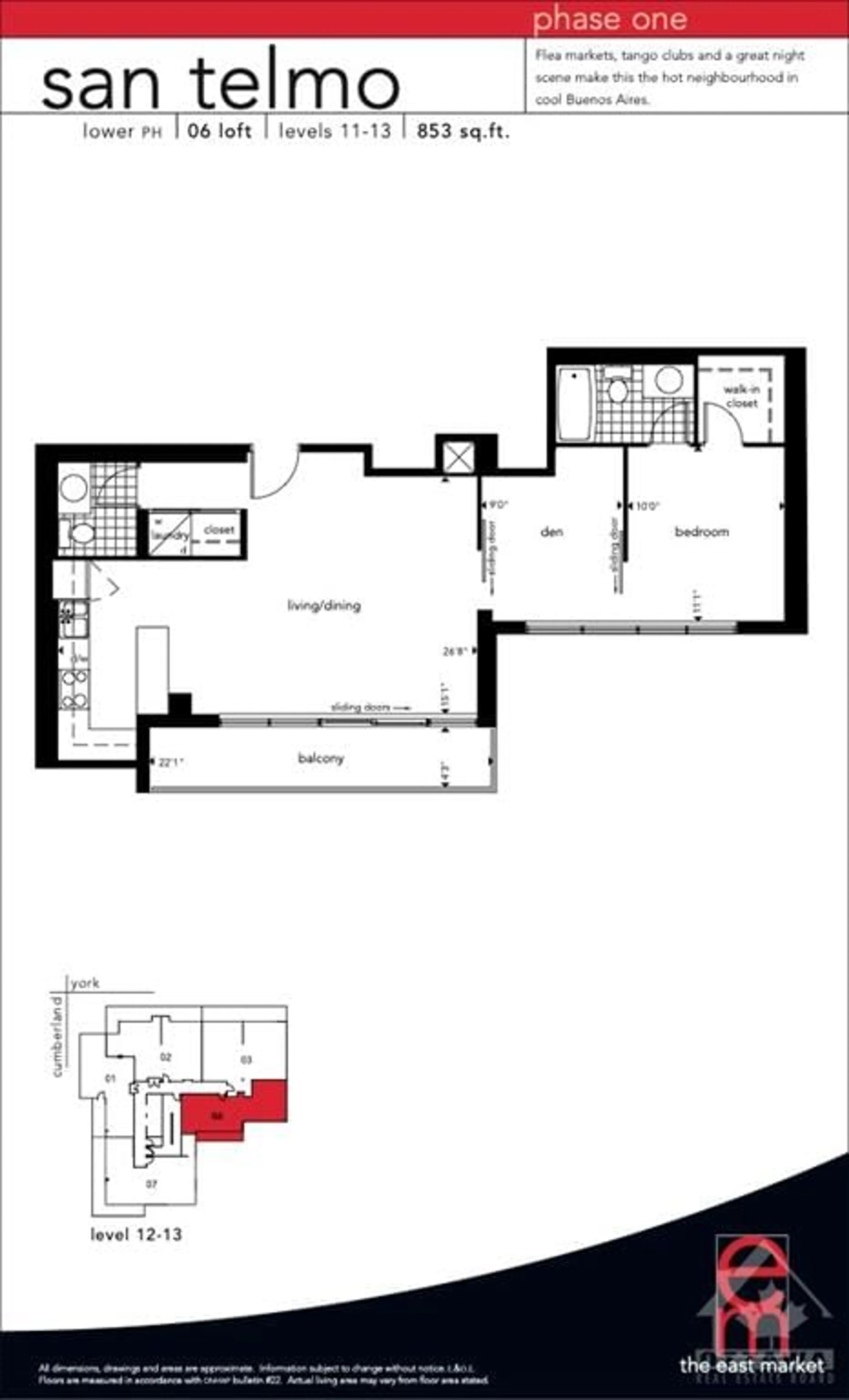 Floor plan for 180 YORK St #1304, Ottawa Ontario K1N 1J6