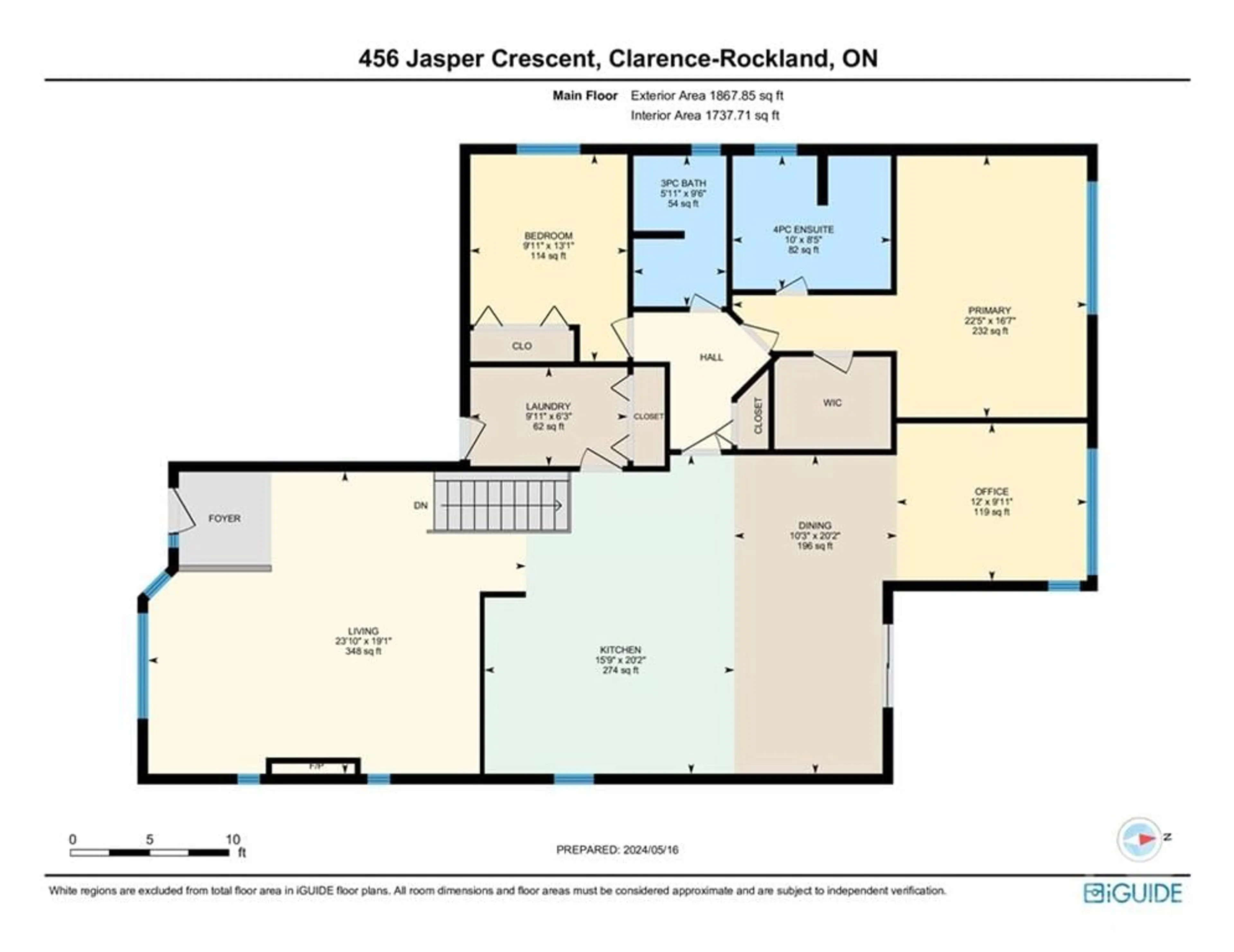 Floor plan for 456 JASPER Cres, Rockland Ontario K4K 0C7