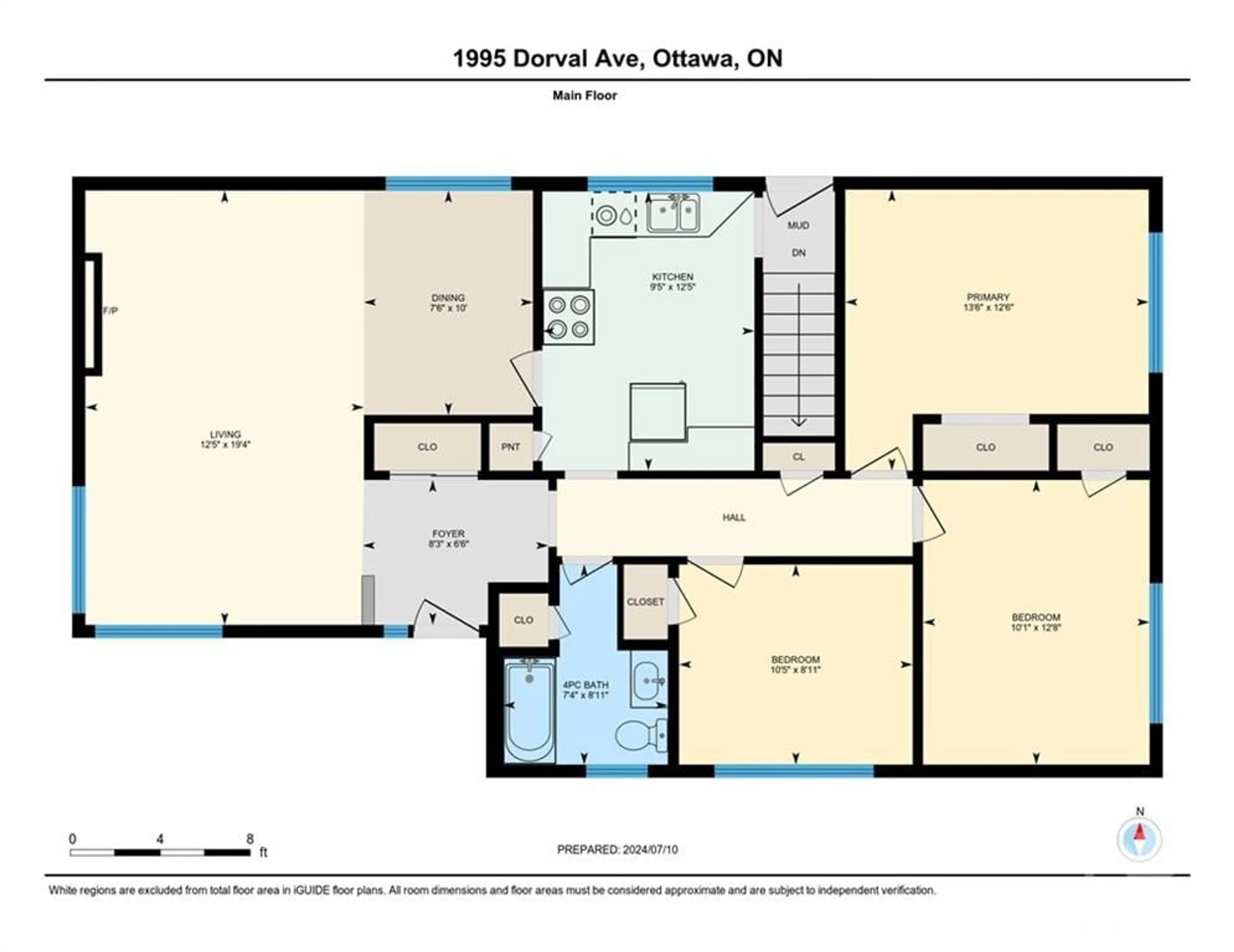 Floor plan for 1995 DORVAL Ave, Ottawa Ontario K1G 2N6