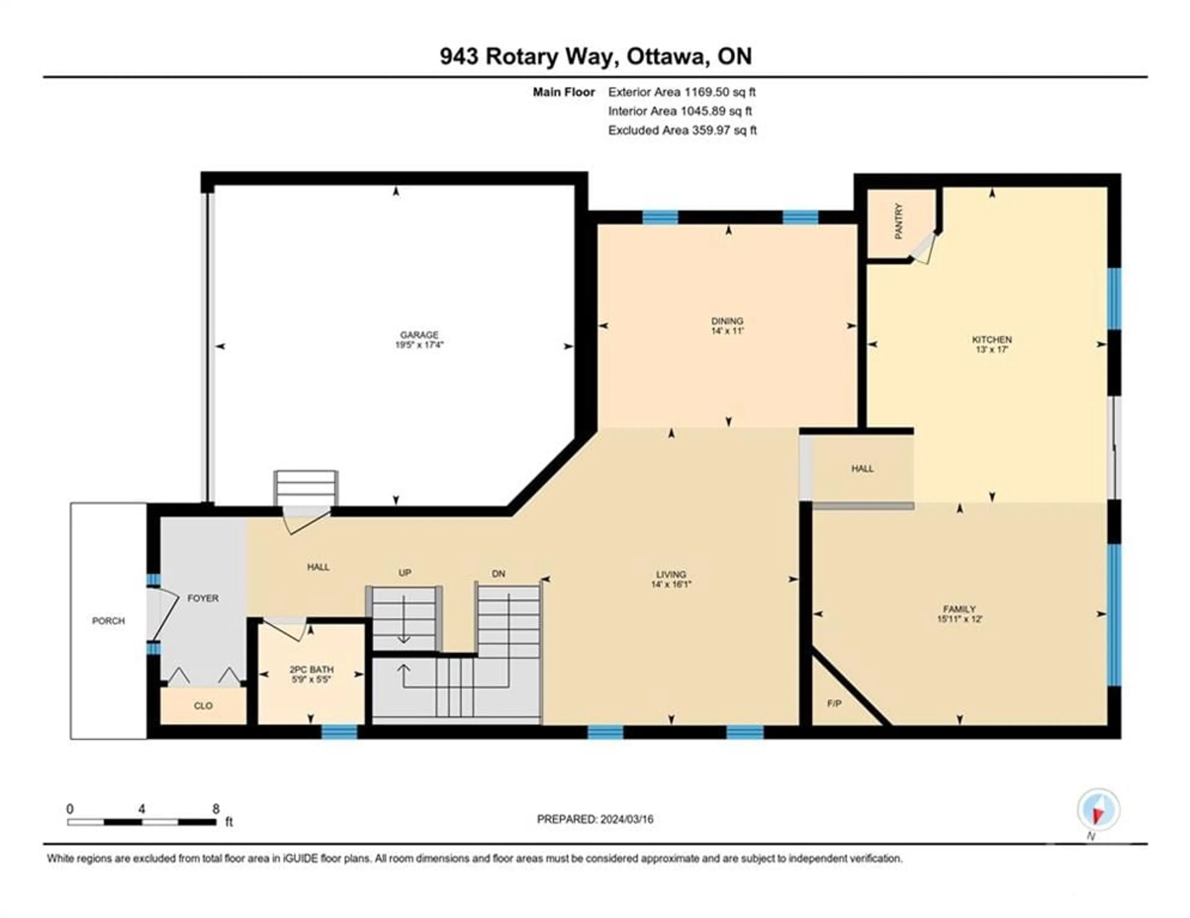 Floor plan for 943 ROTARY Way, Ottawa Ontario K1T 0L2