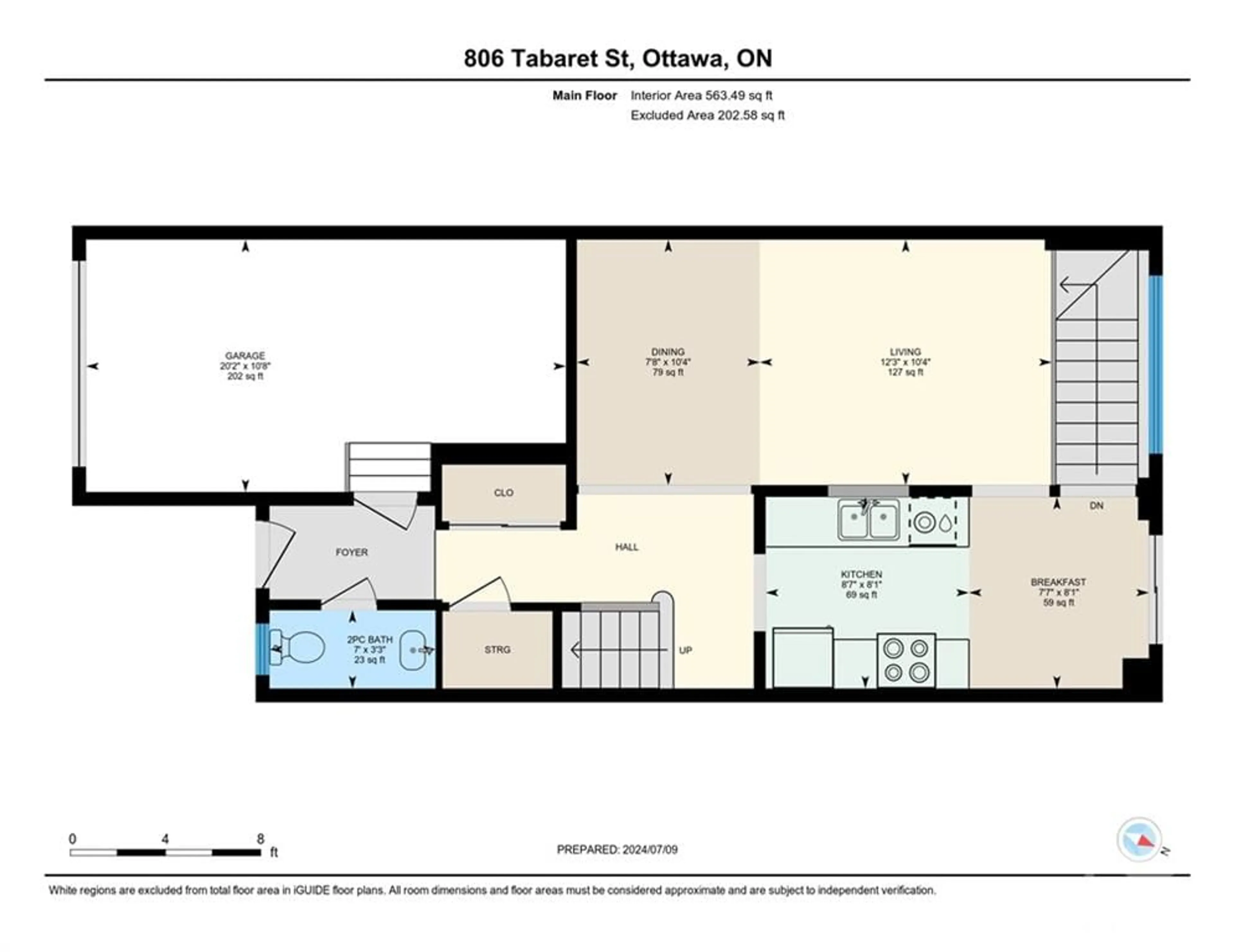 Floor plan for 806 TABARET St, Ottawa Ontario K2M 0E3