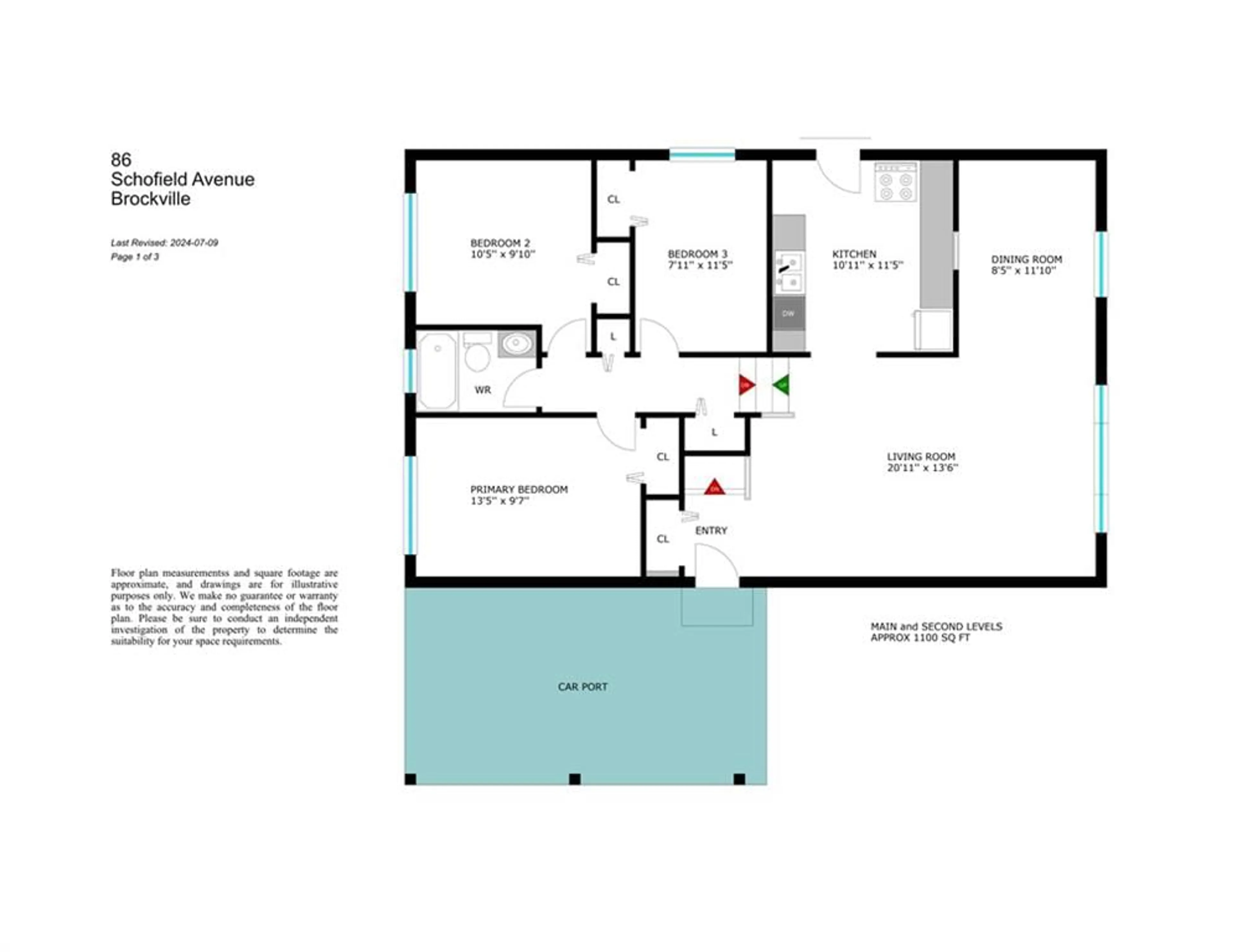 Floor plan for 86 SCHOFIELD Ave, Brockville Ontario K6V 4M5