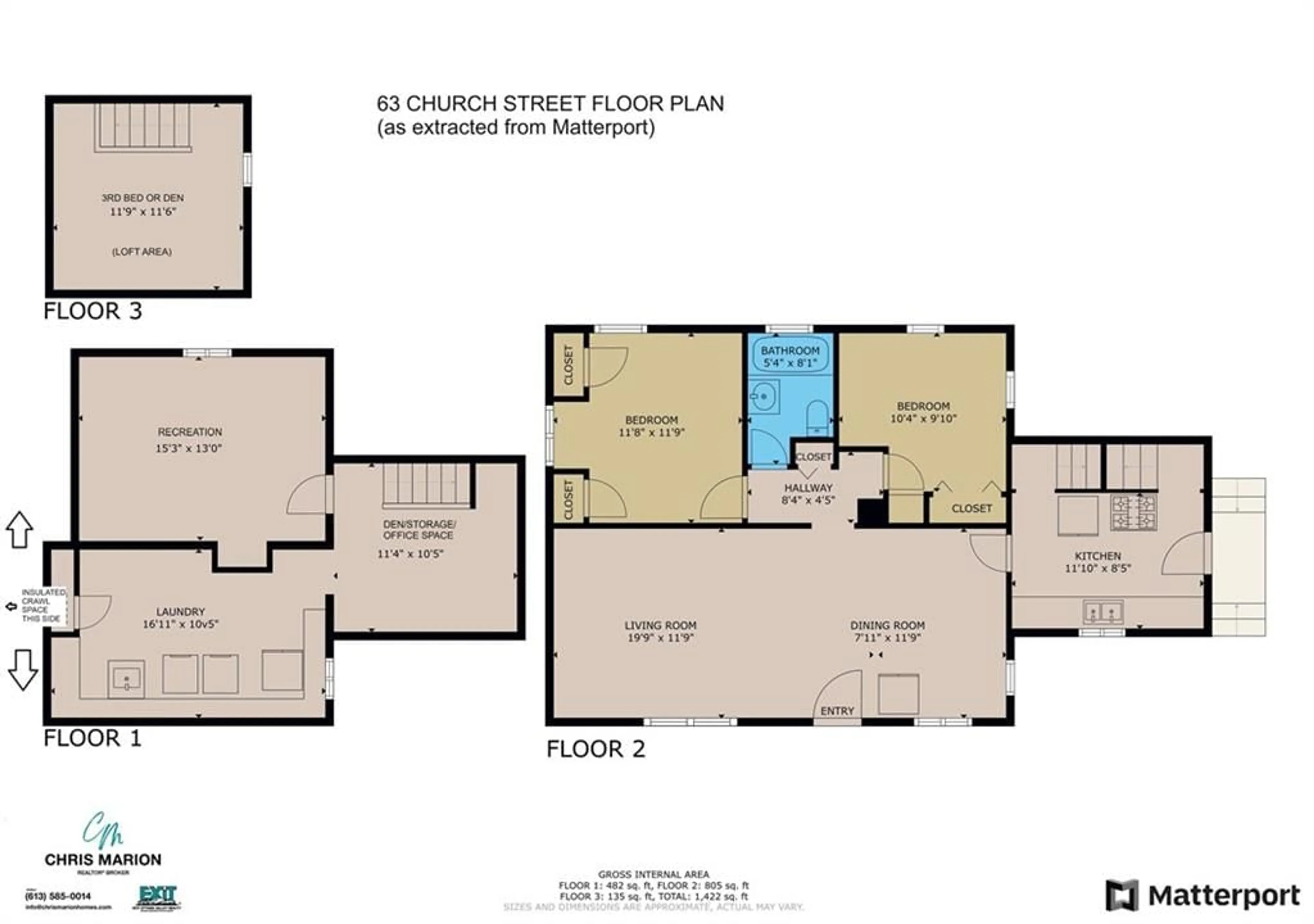 Floor plan for 63 CHURCH St, Chalk River Ontario K0J 1J0