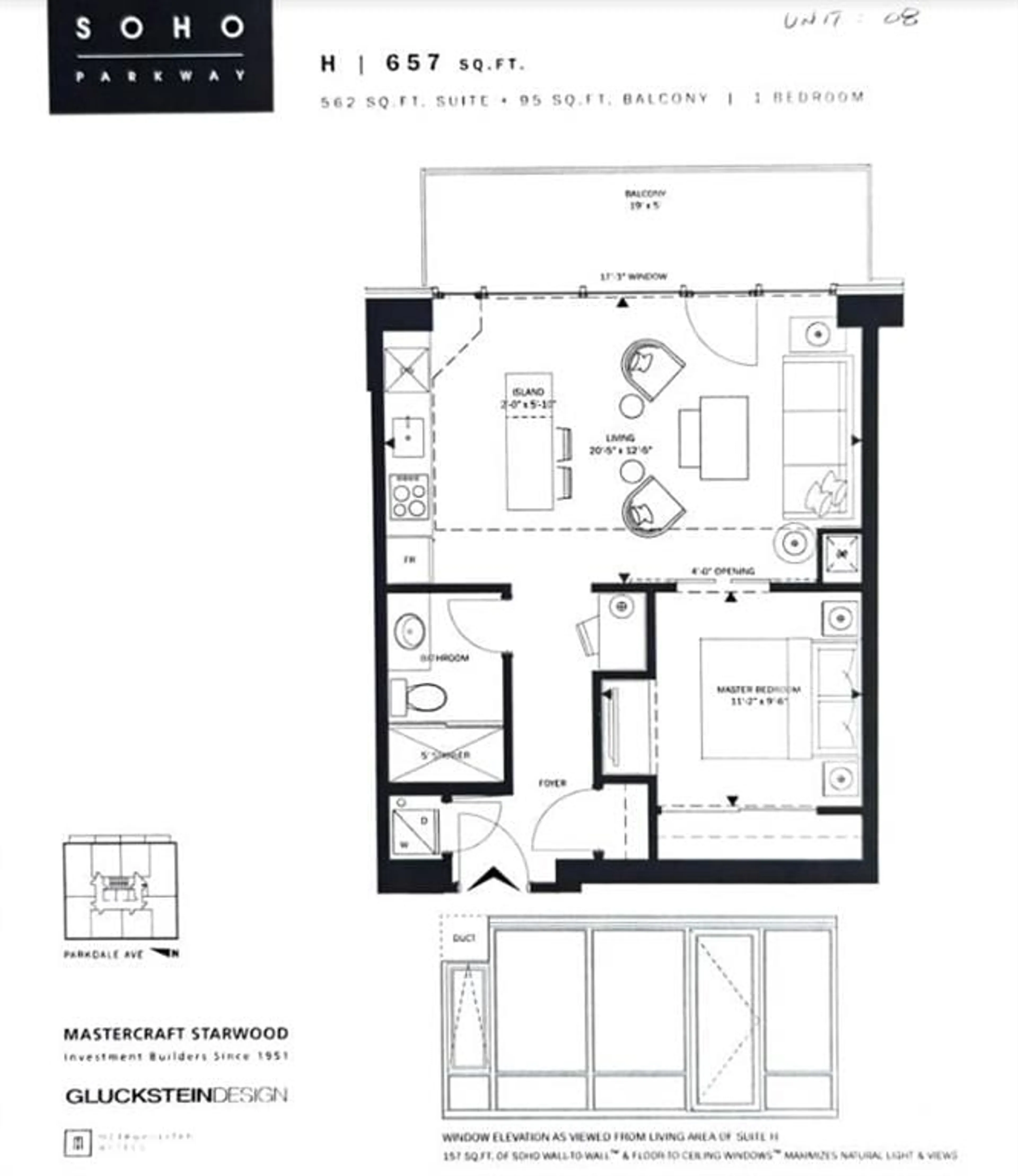 Floor plan for 201 PARKDALE Ave #1408, Ottawa Ontario K1Y 1E8