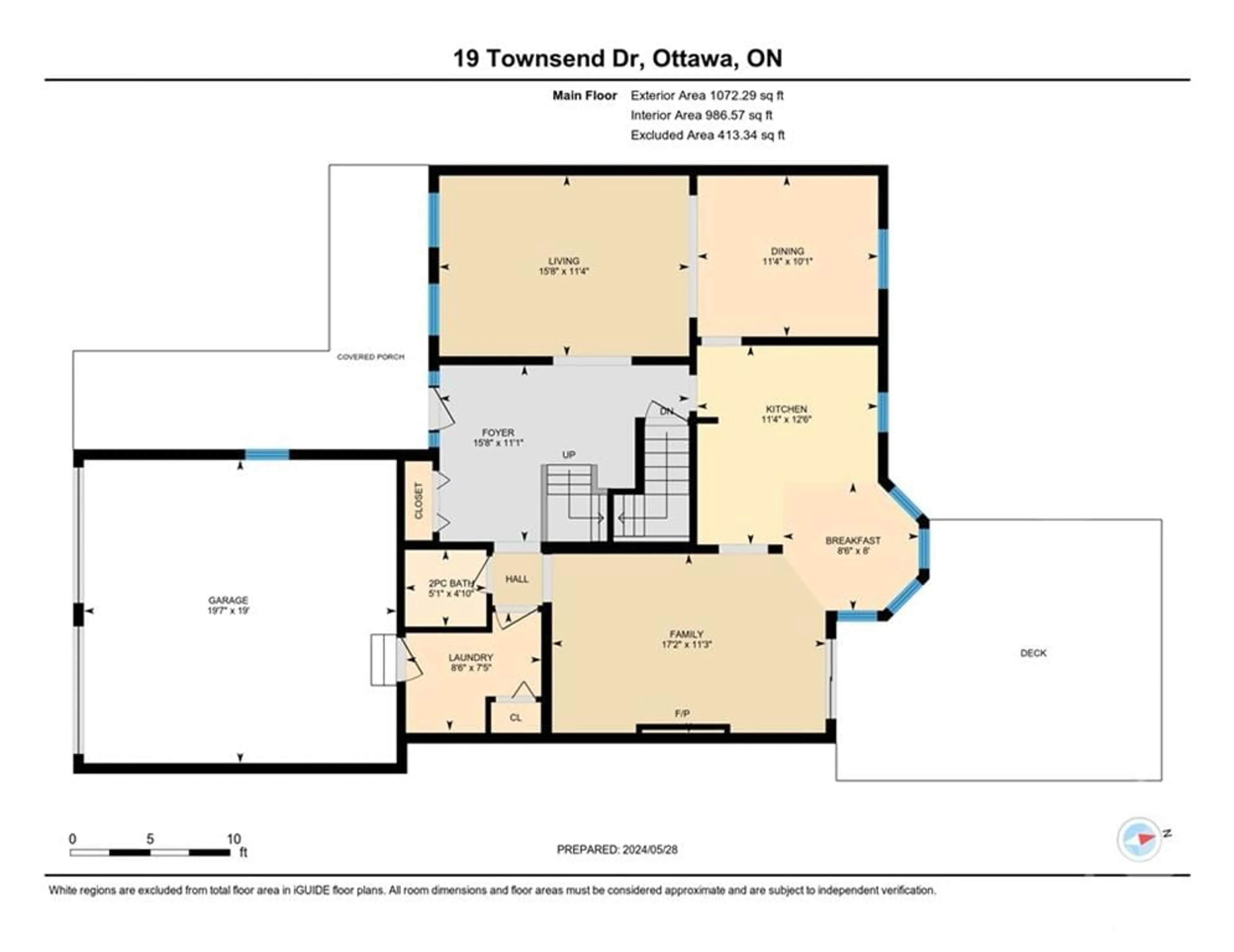 Floor plan for 19 TOWNSEND Dr, Ottawa Ontario K2J 2T5