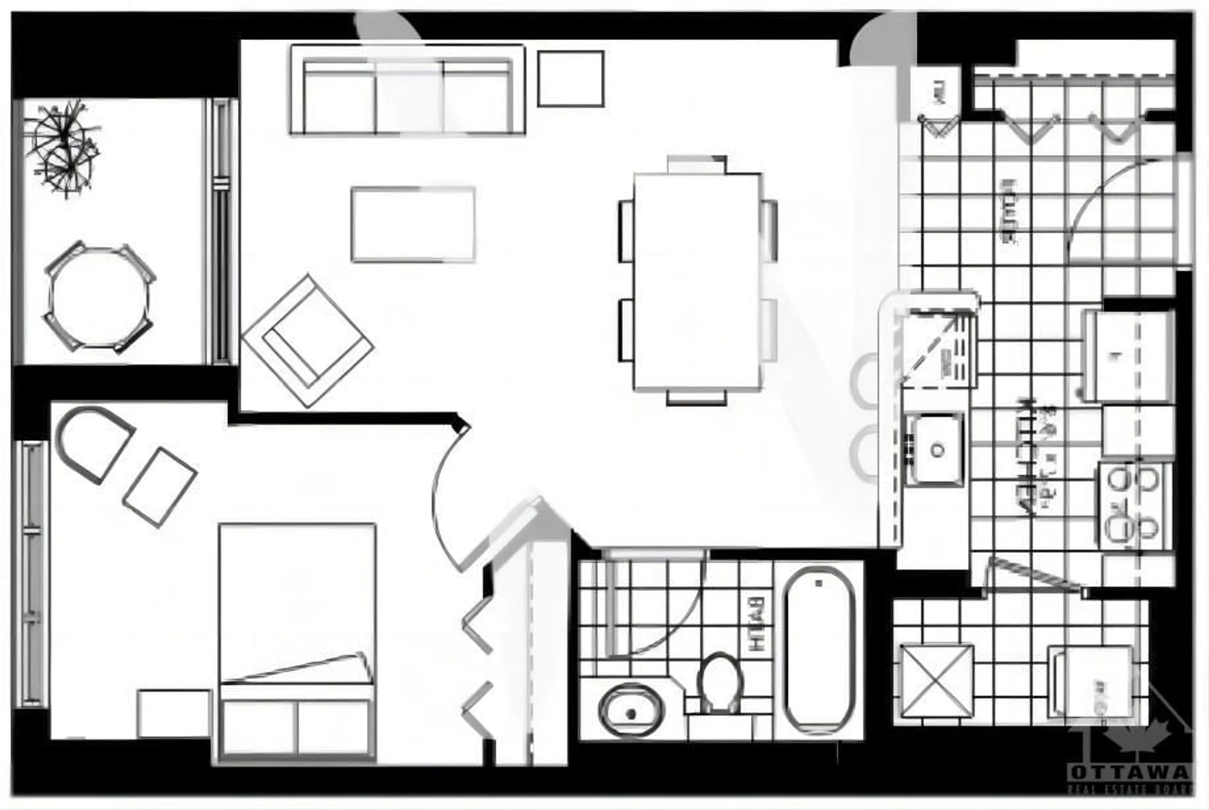 Floor plan for 200 RIDEAU St #1006, Ottawa Ontario K1N 5Y1