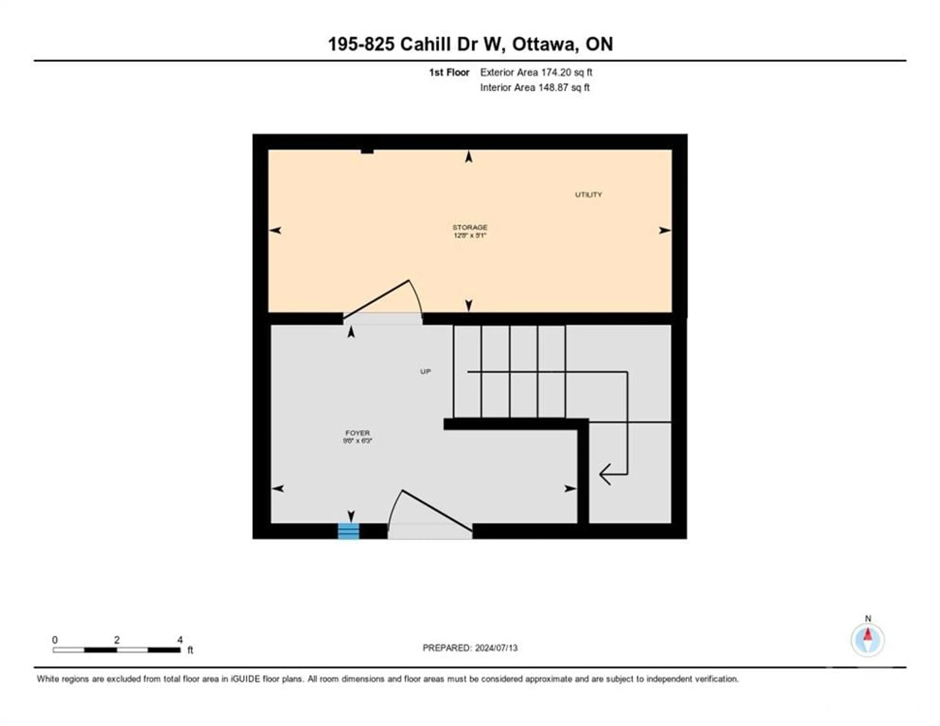 Floor plan for 825 CAHILL Dr #195, Ottawa Ontario K1V 9A7