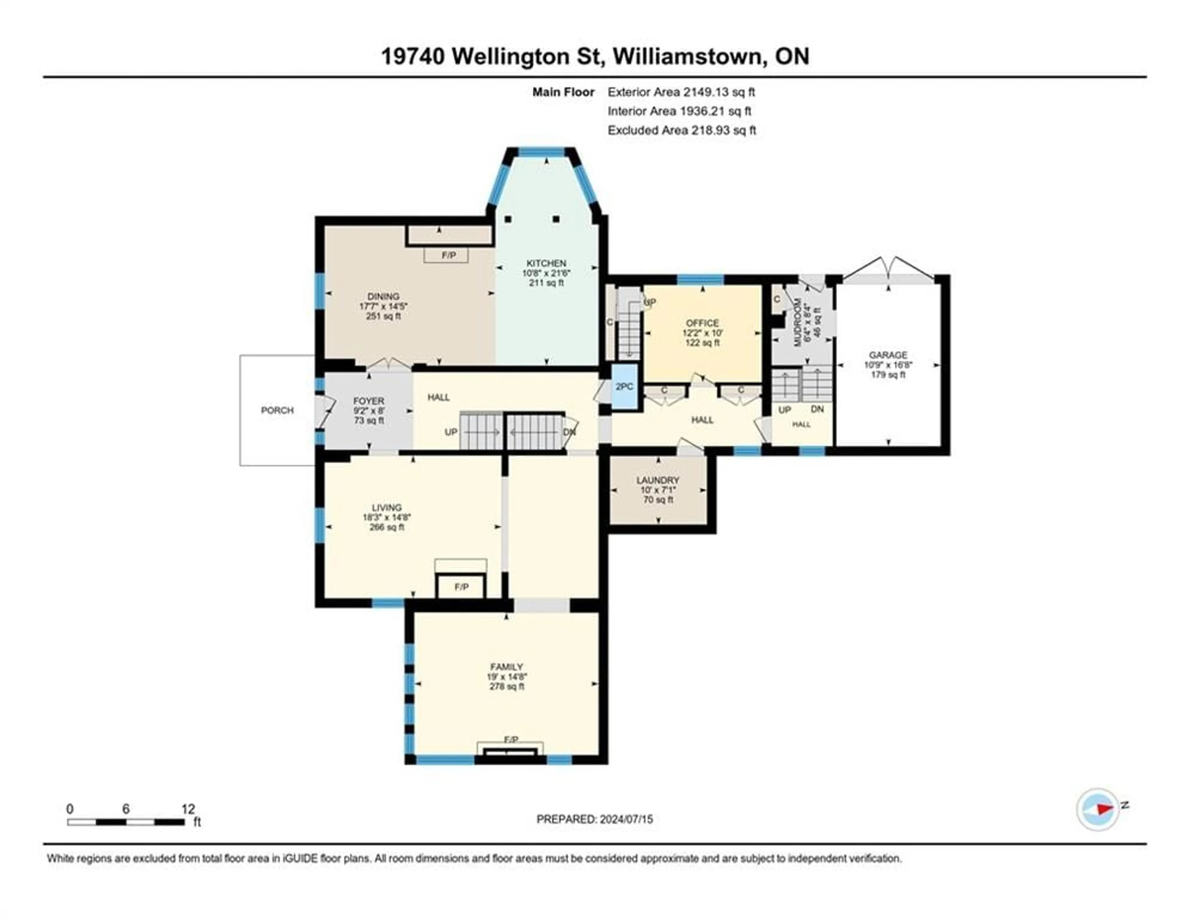 Floor plan for 19740 WELLINGTON St, Williamstown Ontario K0C 2J0