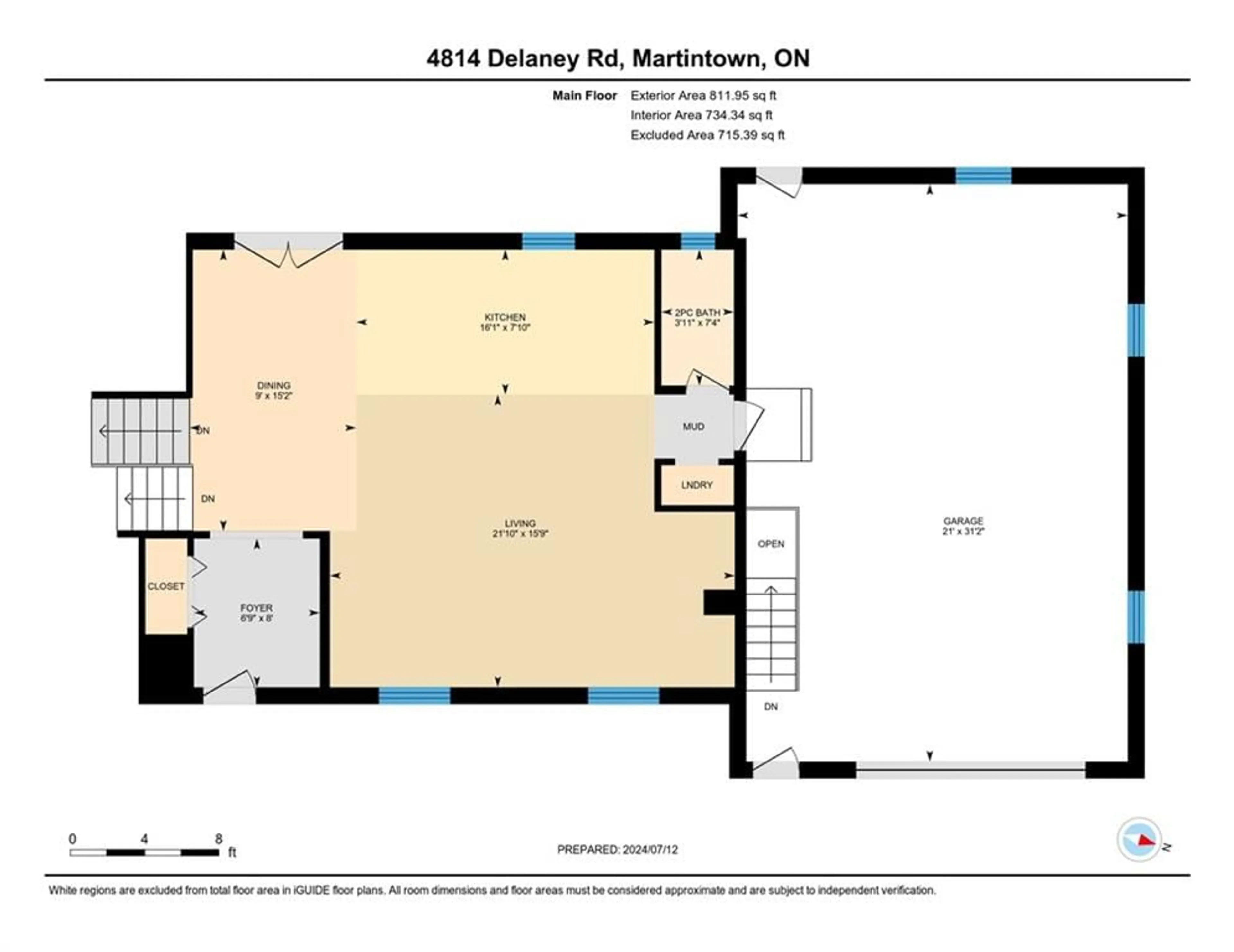 Floor plan for 4814 DELANEY Rd, Martintown Ontario K0C 1S0