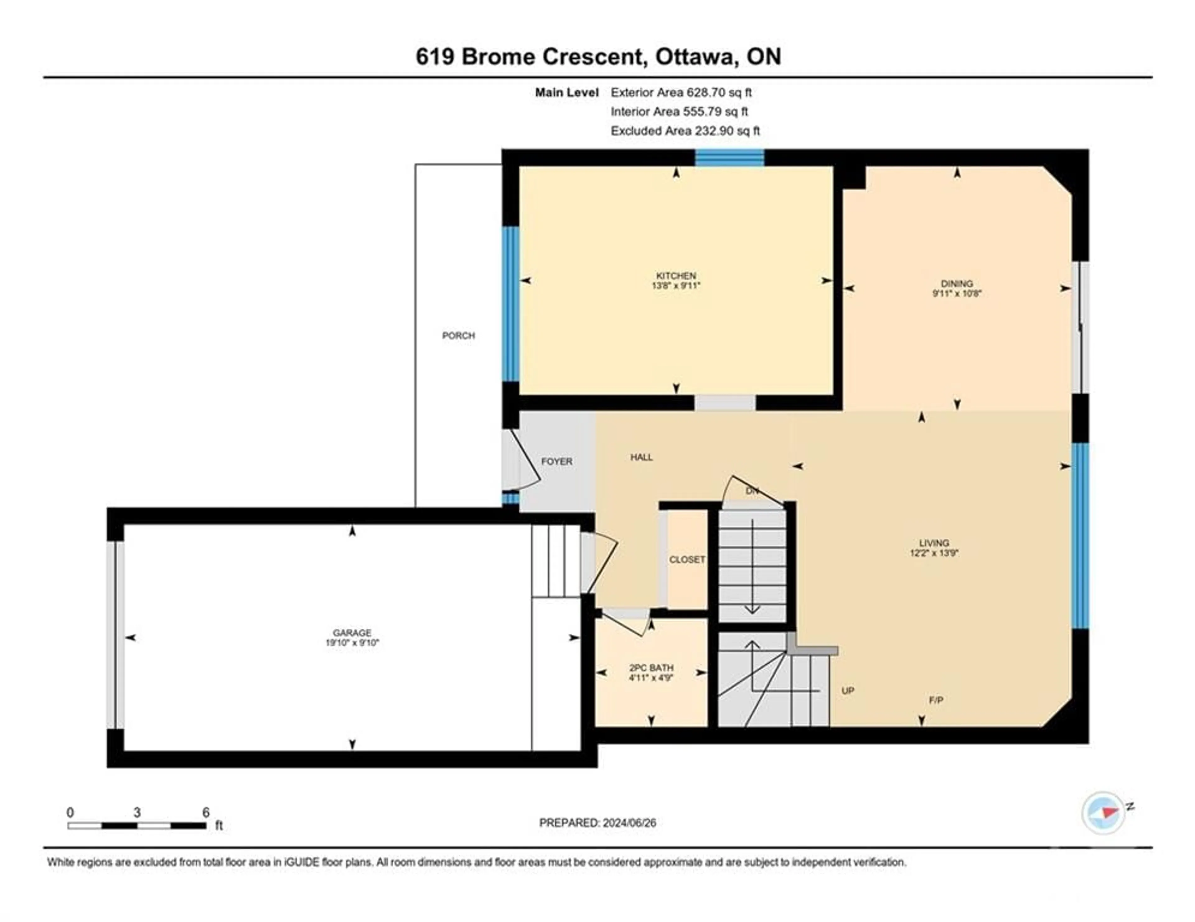 Floor plan for 619 BROME Cres, Ottawa Ontario K4A 1T9