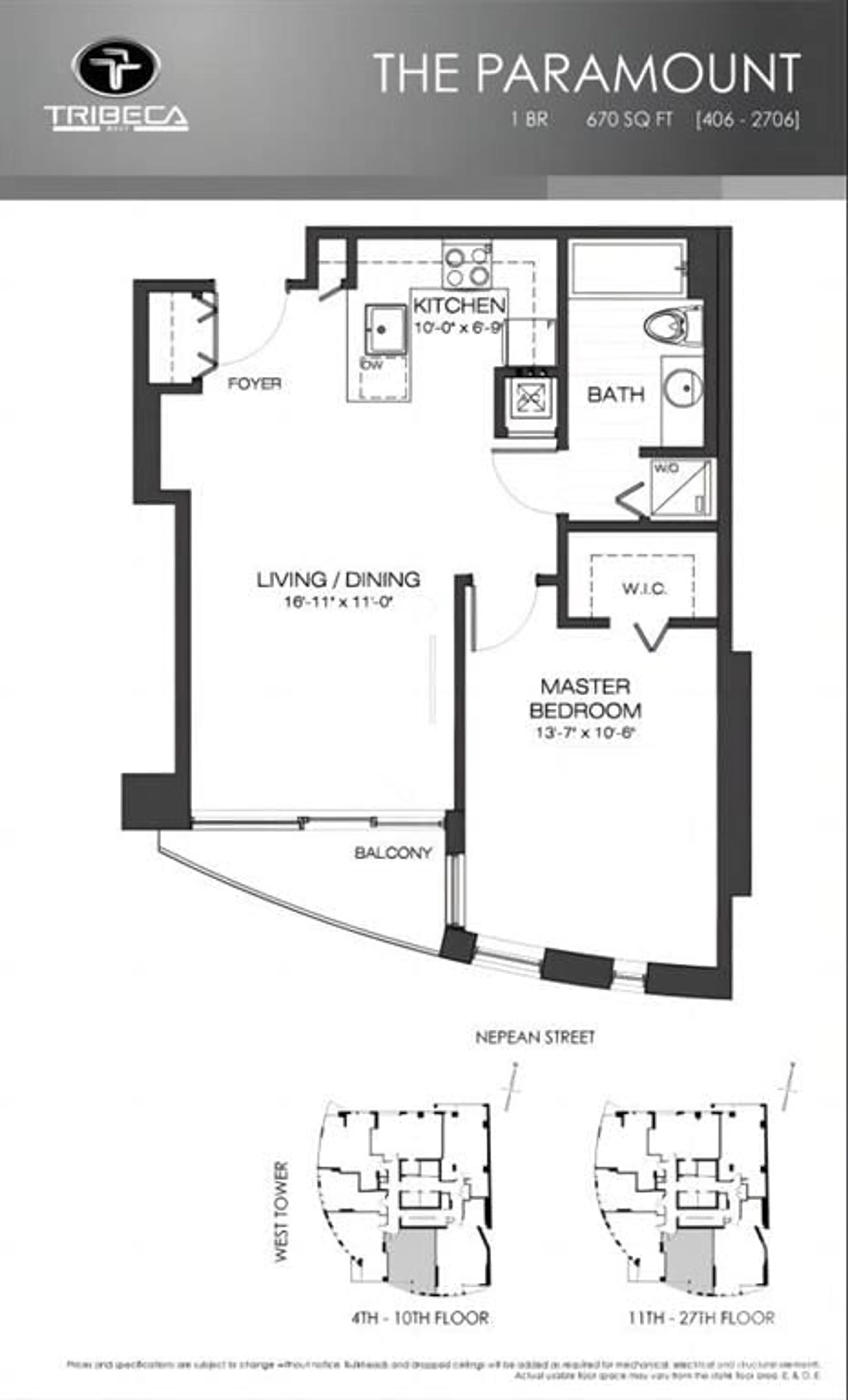 Floor plan for 40 NEPEAN St #2306, Ottawa Ontario K2P 0X5