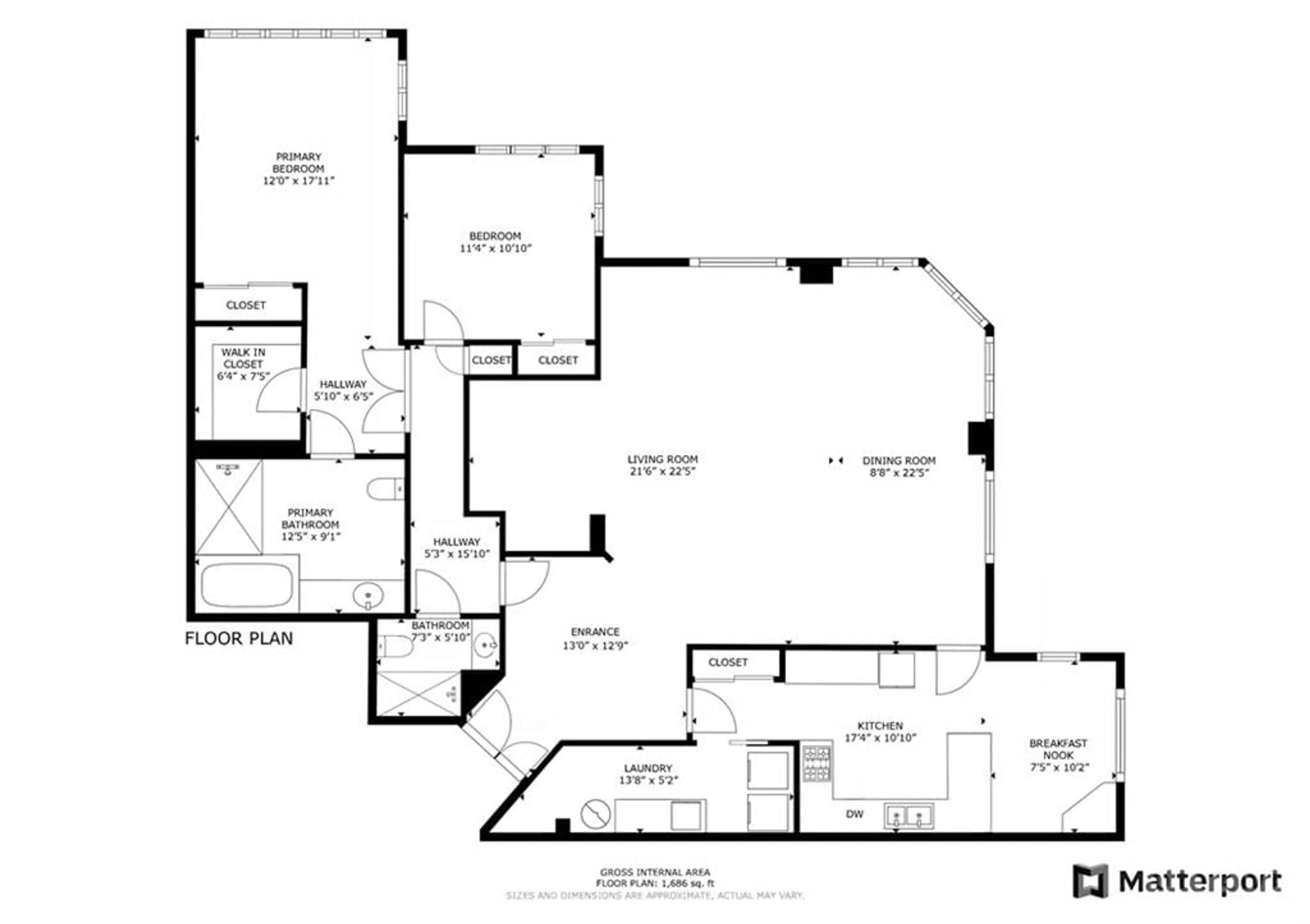 Floor plan for 11 BROAD St #804, Brockville Ontario K6V 4T5