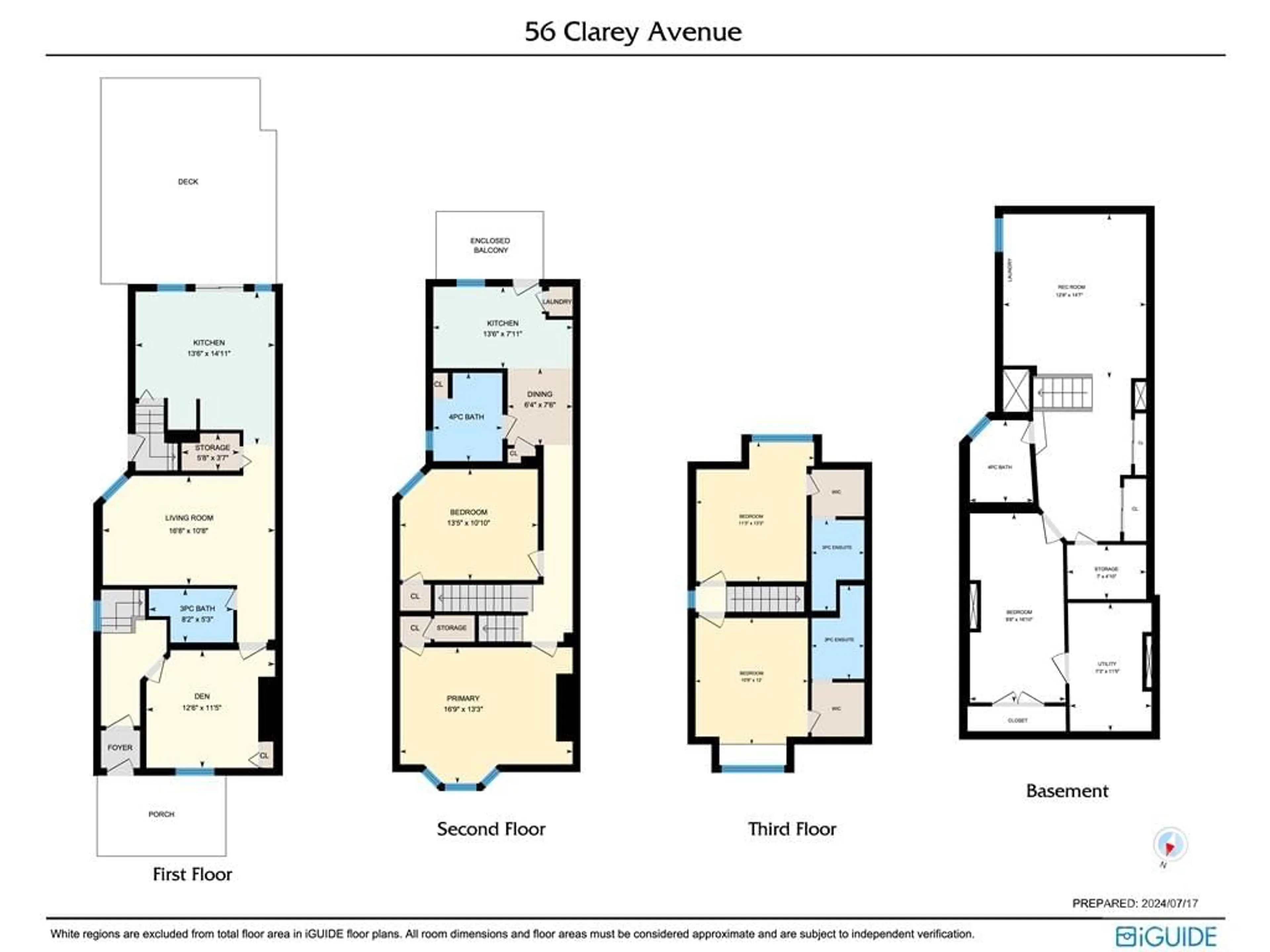 Floor plan for 56 CLAREY Ave, Ottawa Ontario K1S 2R7