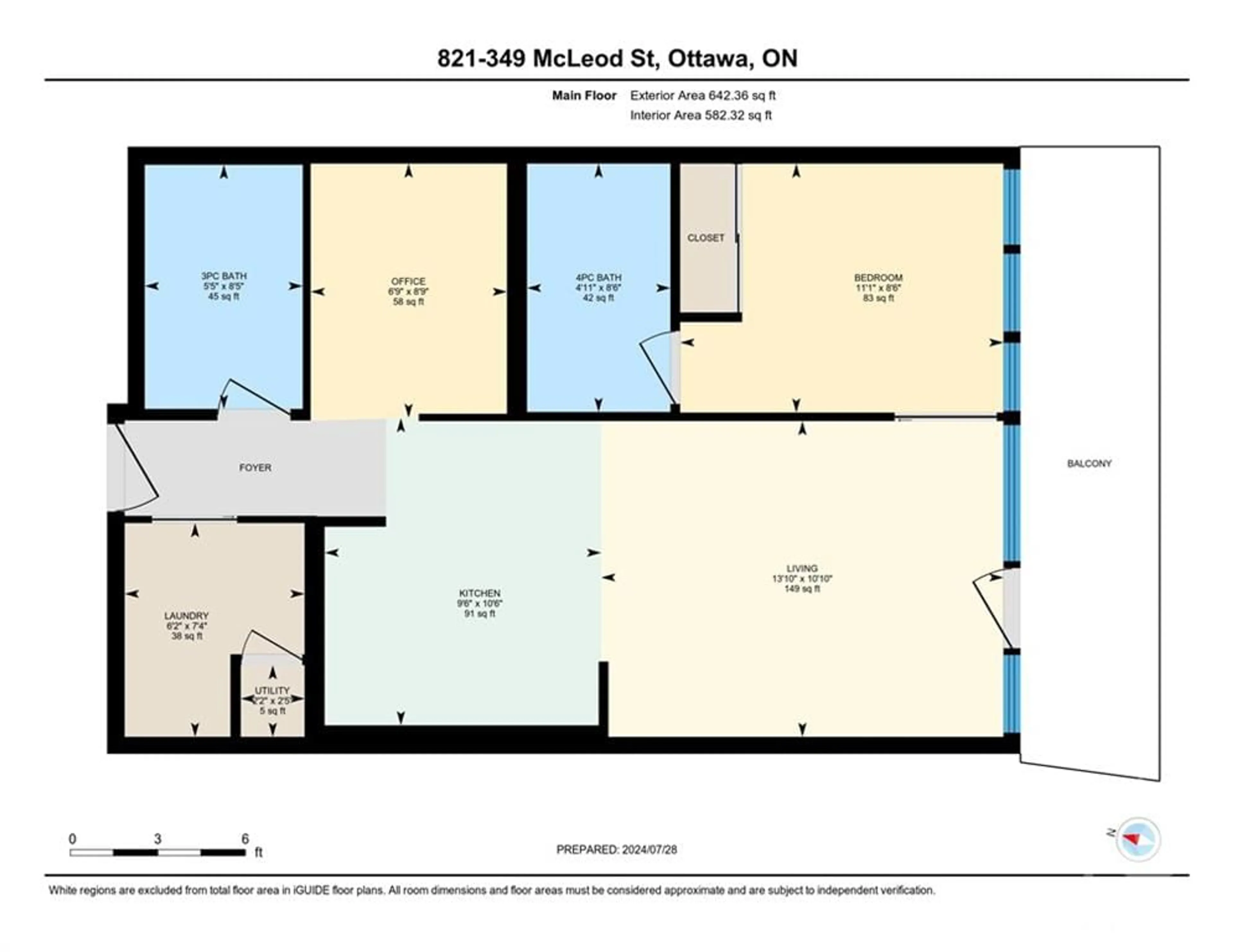 Floor plan for 349 MCLEOD St #821, Ottawa Ontario K2P 0S1