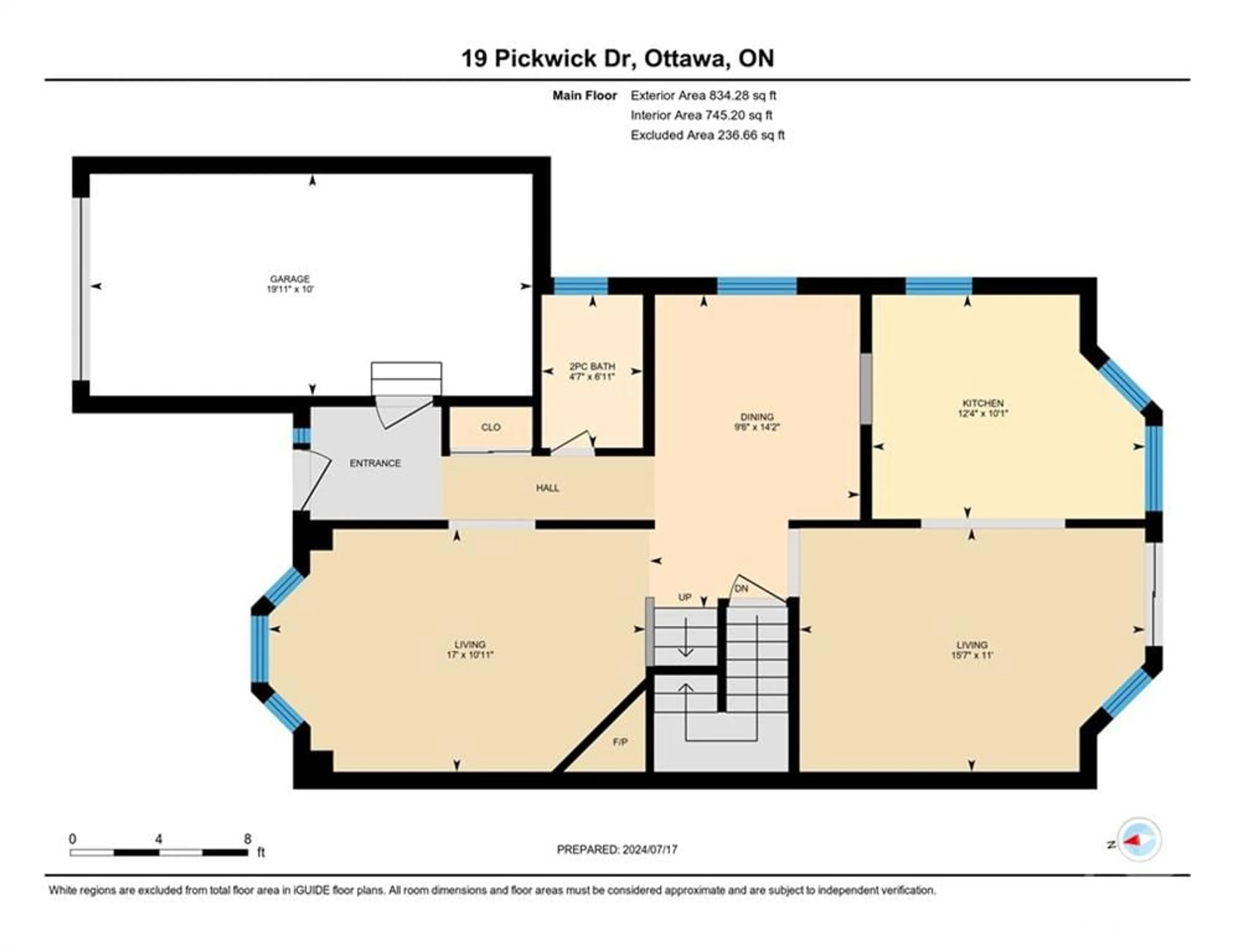 Floor plan for 19 PICKWICK Dr, Ottawa Ontario K2J 3H8