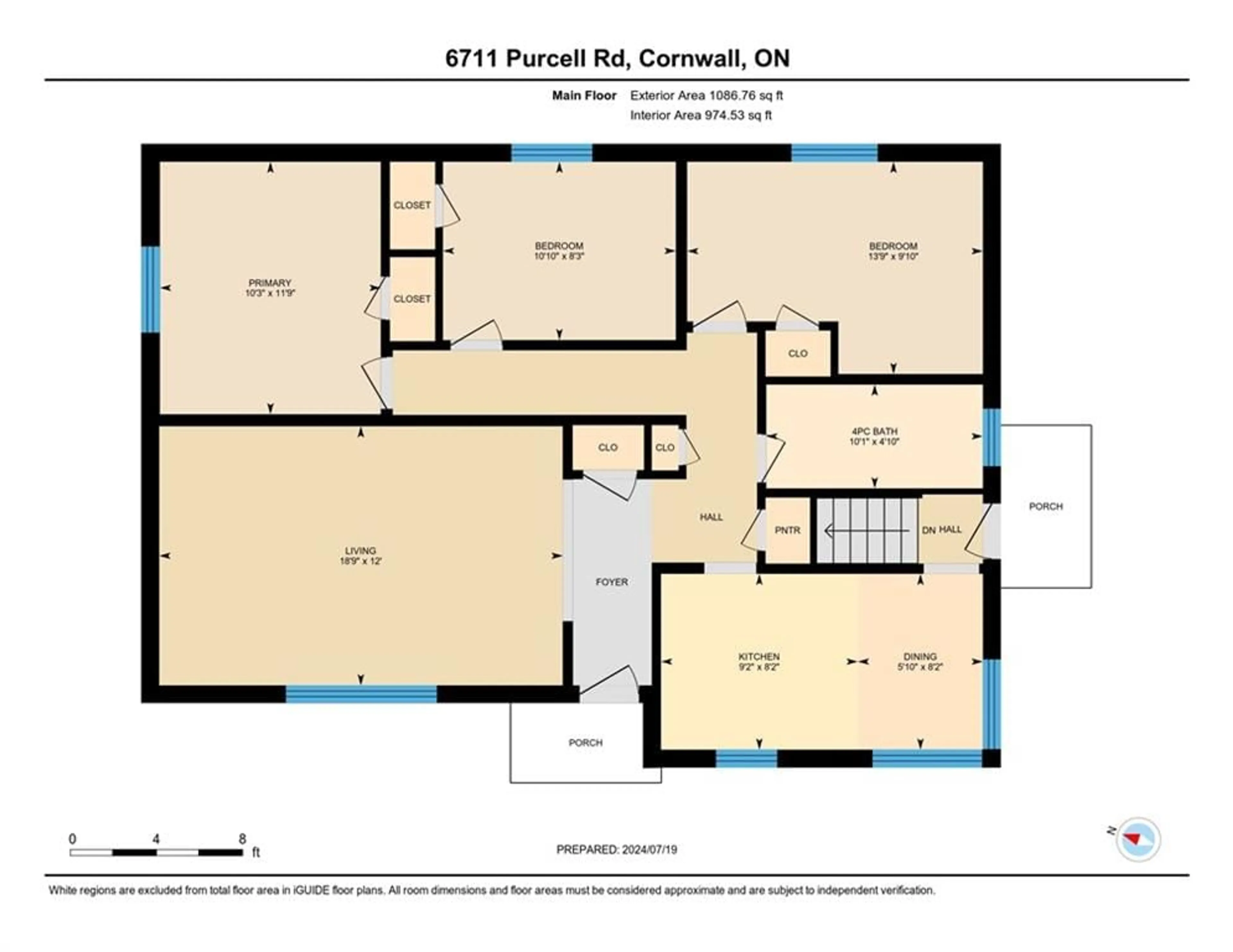 Floor plan for 6711 PURCELL Rd, Cornwall Ontario K6H 7R5