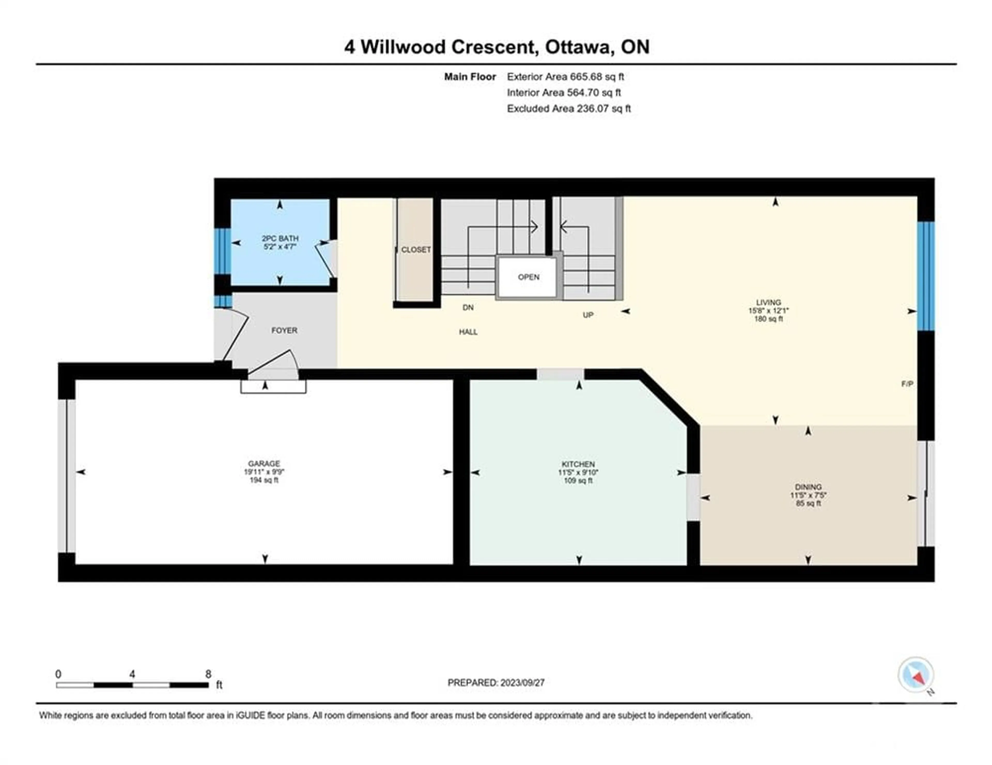 Floor plan for 4 WILLWOOD Cres, Ottawa Ontario K2J 4B2