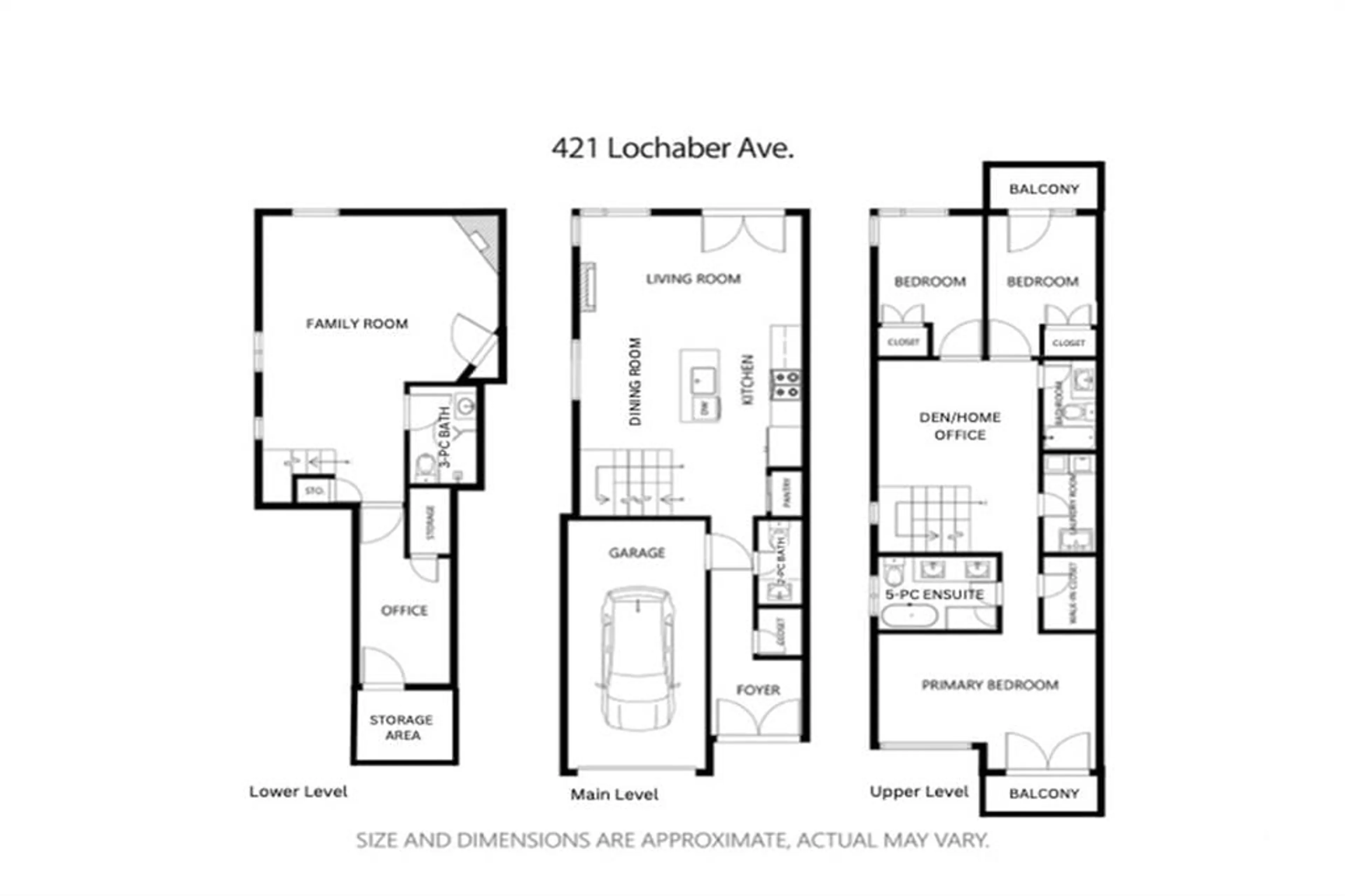 Floor plan for 421 LOCHABER Ave, Ottawa Ontario K2A 0A5