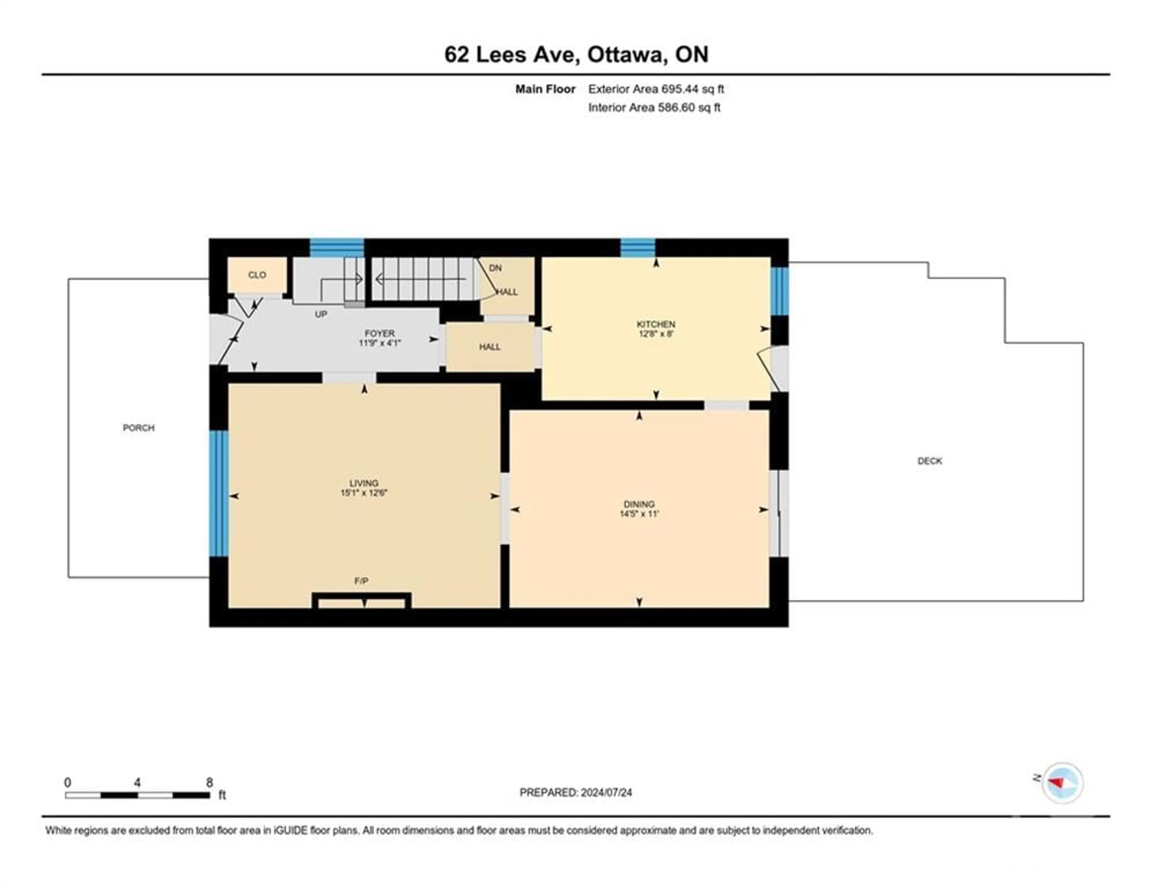 Floor plan for 62 LEES Ave, Ottawa Ontario K1S 0B9