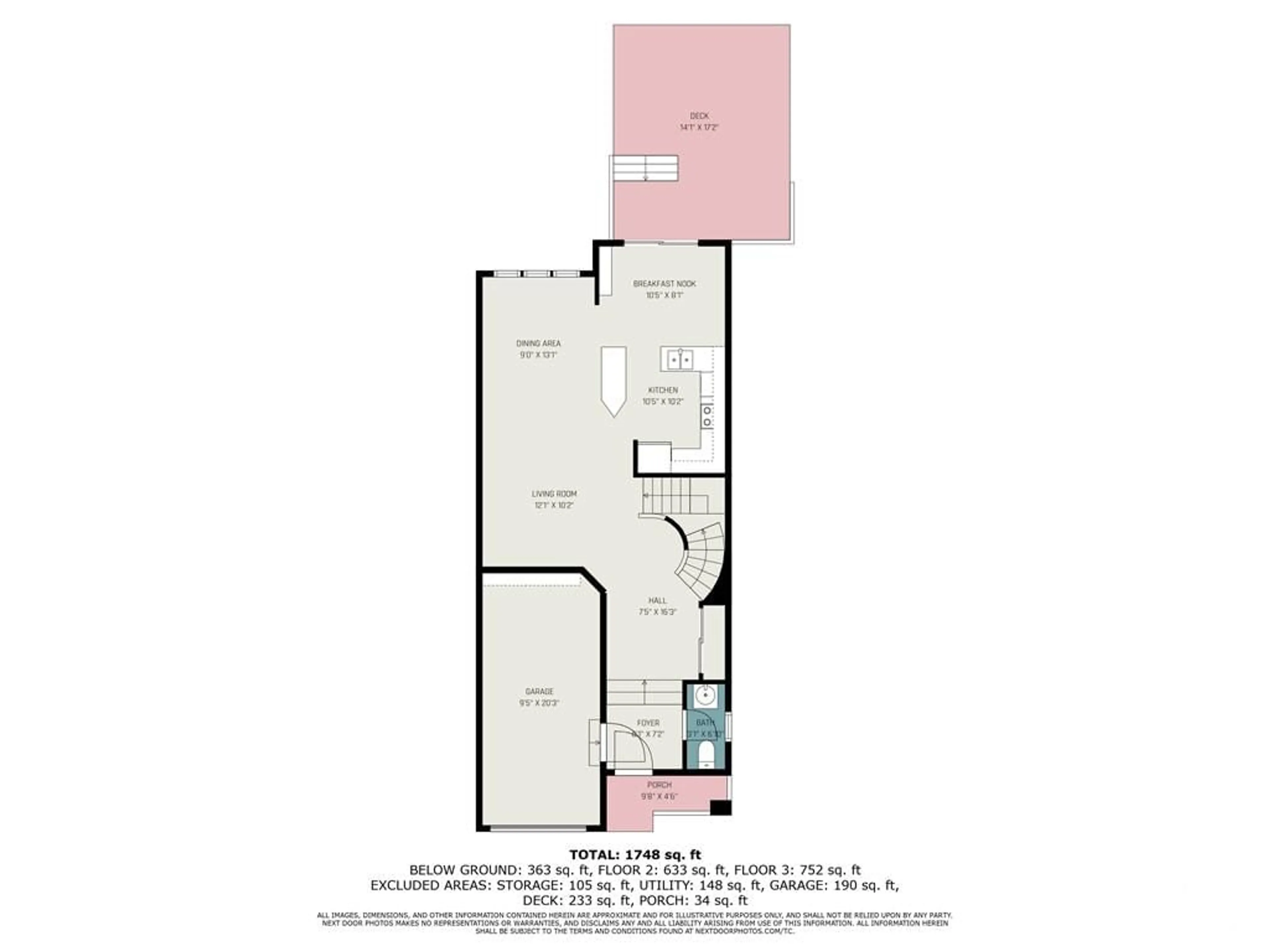 Floor plan for 141 SORENTO St, Ottawa Ontario K2J 0B2