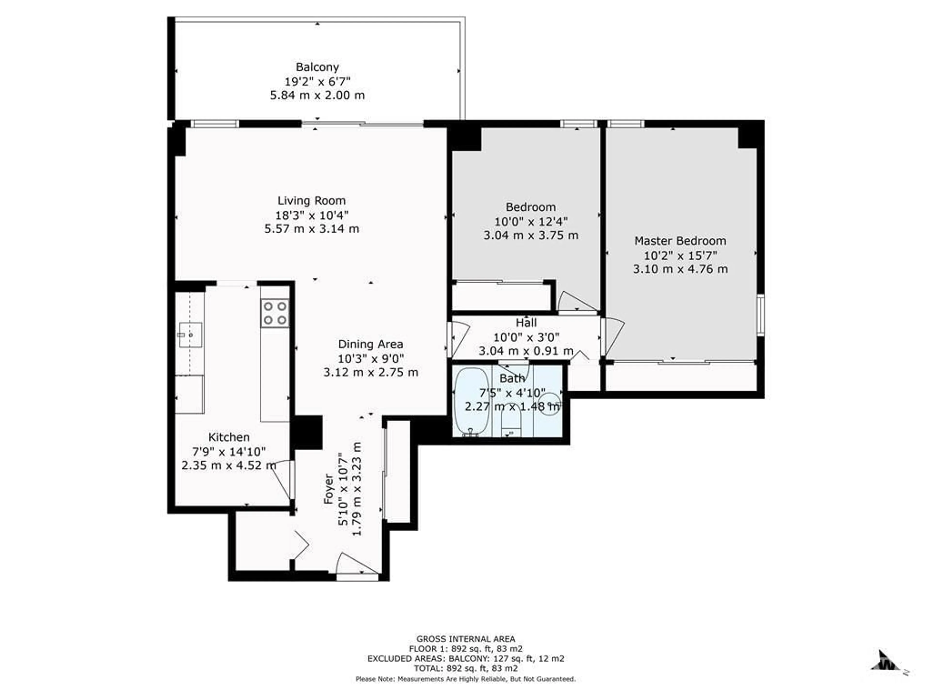 Floor plan for 515 ST LAURENT Blvd #2408, Ottawa Ontario K1K 3X5