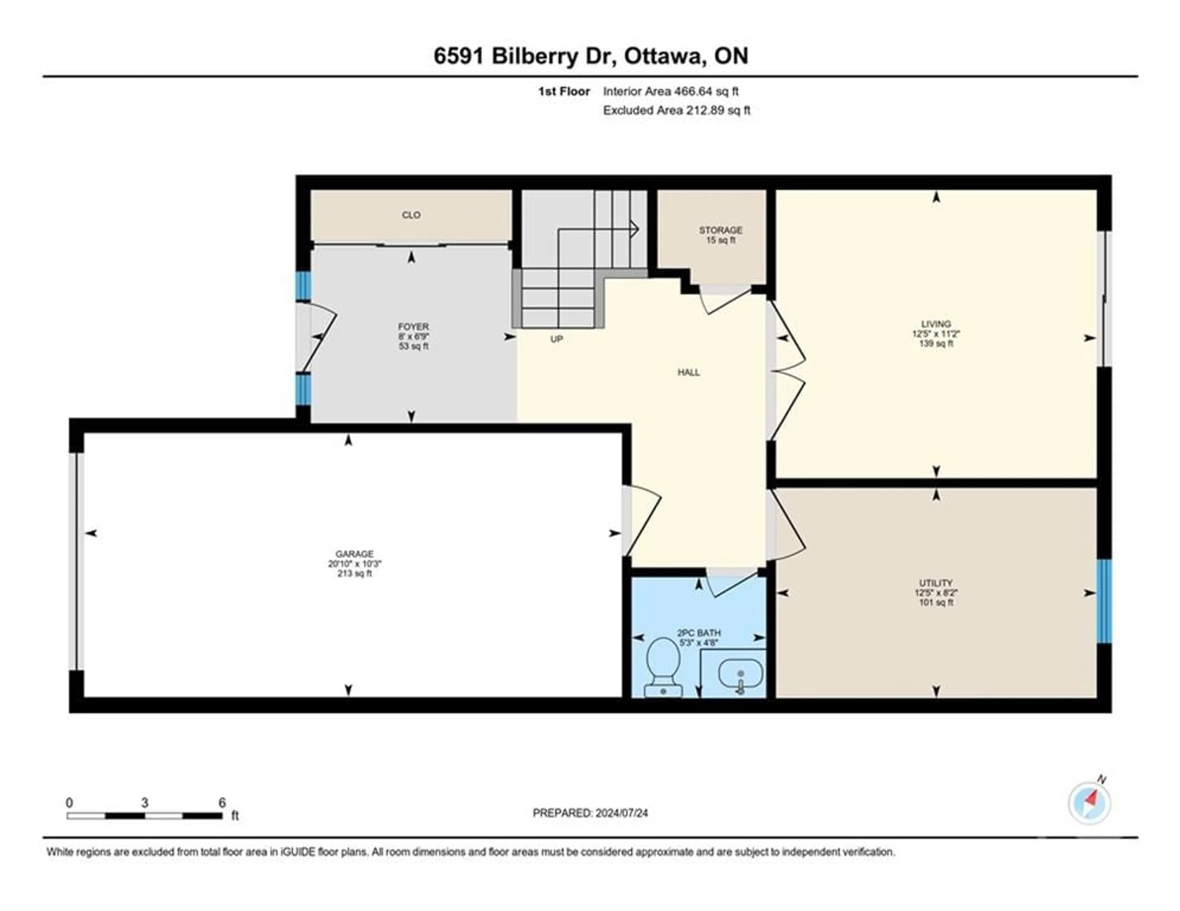 Floor plan for 6591 BILBERRY Dr, Orleans Ontario K1C 4N4