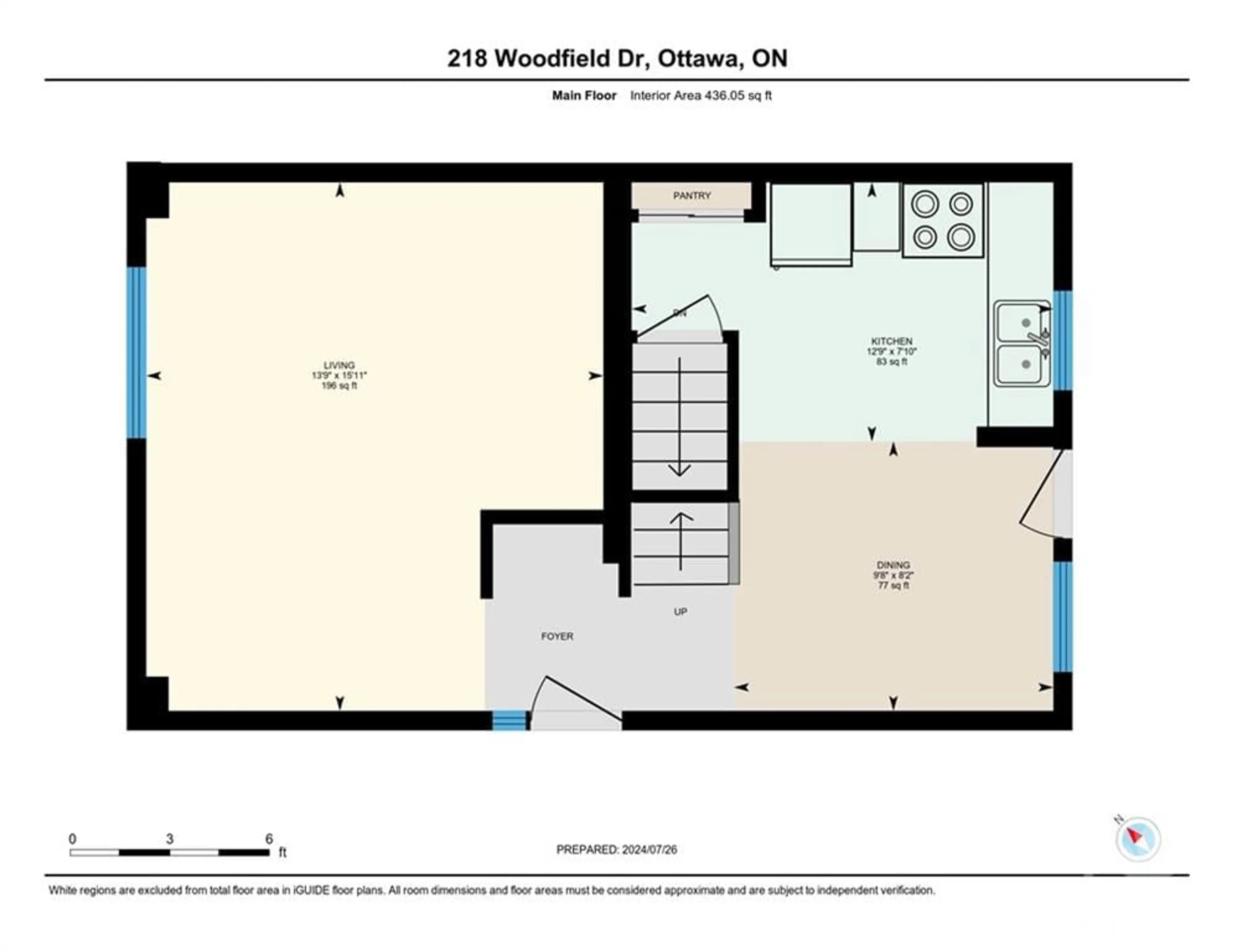 Floor plan for 218 WOODFIELD Dr, Ottawa Ontario K2G 3W8