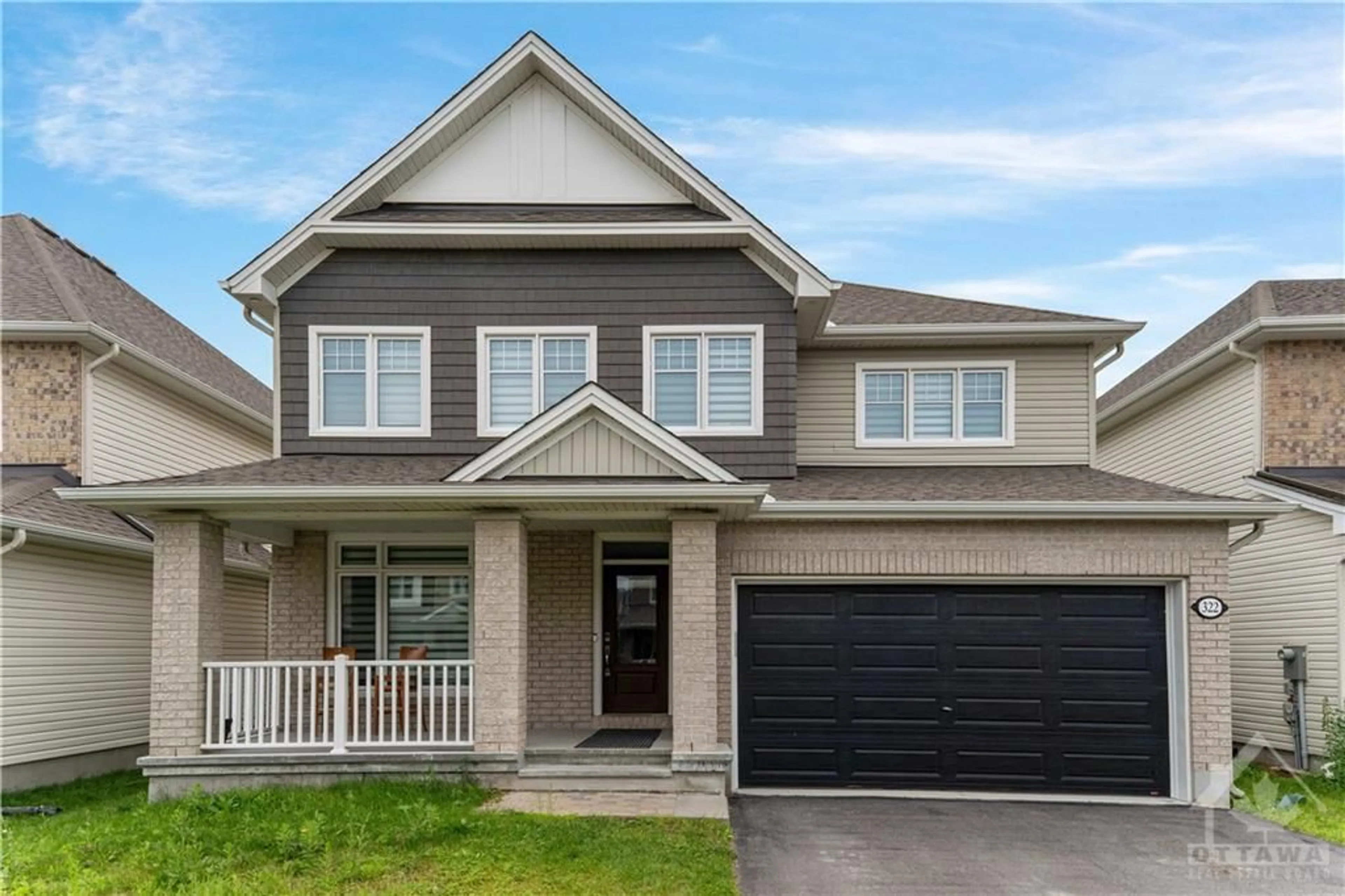 Frontside or backside of a home for 322 BRAMBLING Way, Ottawa Ontario K2J 6E4