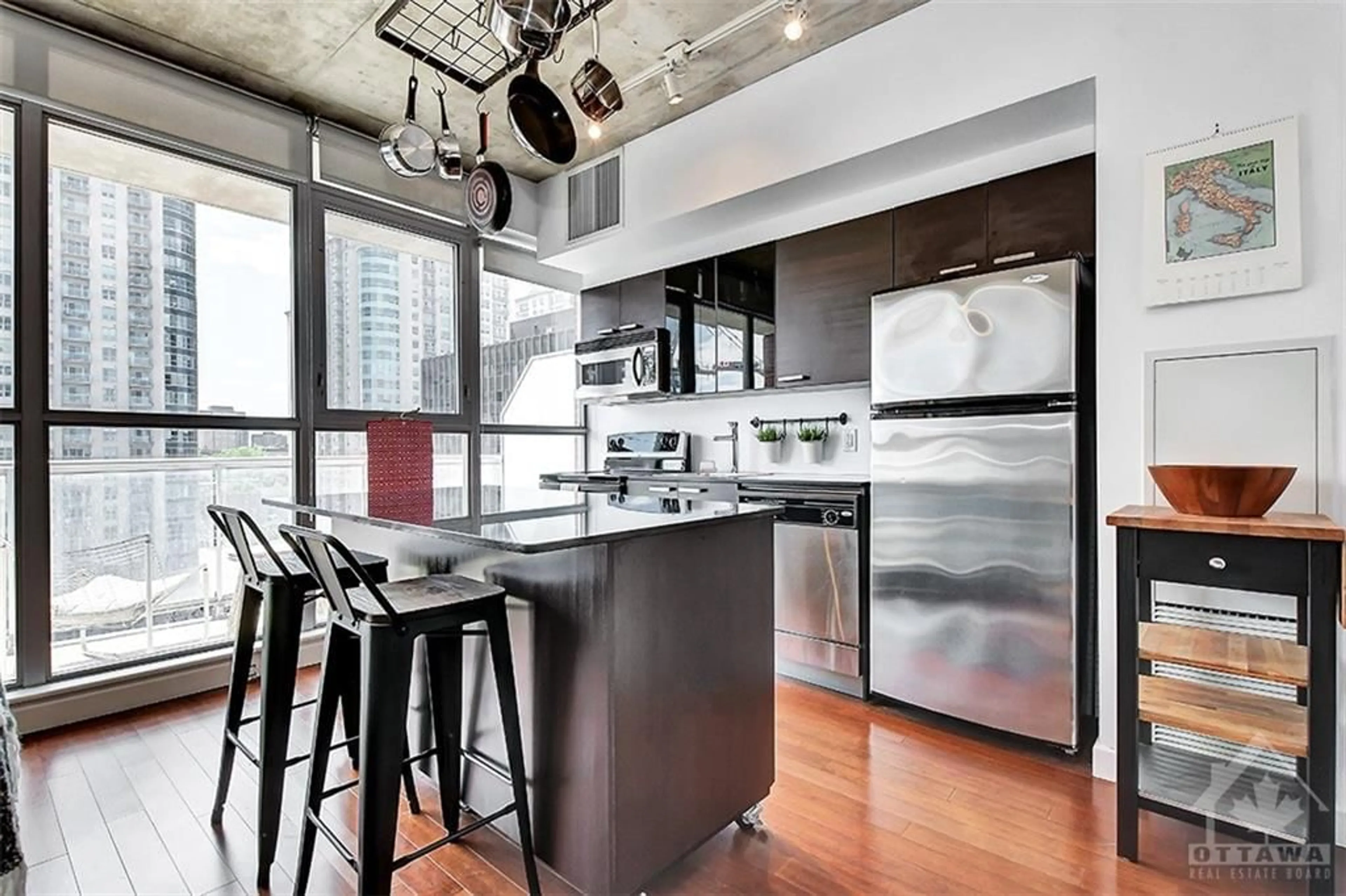 Contemporary kitchen, wood floors, cottage for 179 GEORGE St #1004, Ottawa Ontario K1N 1J8