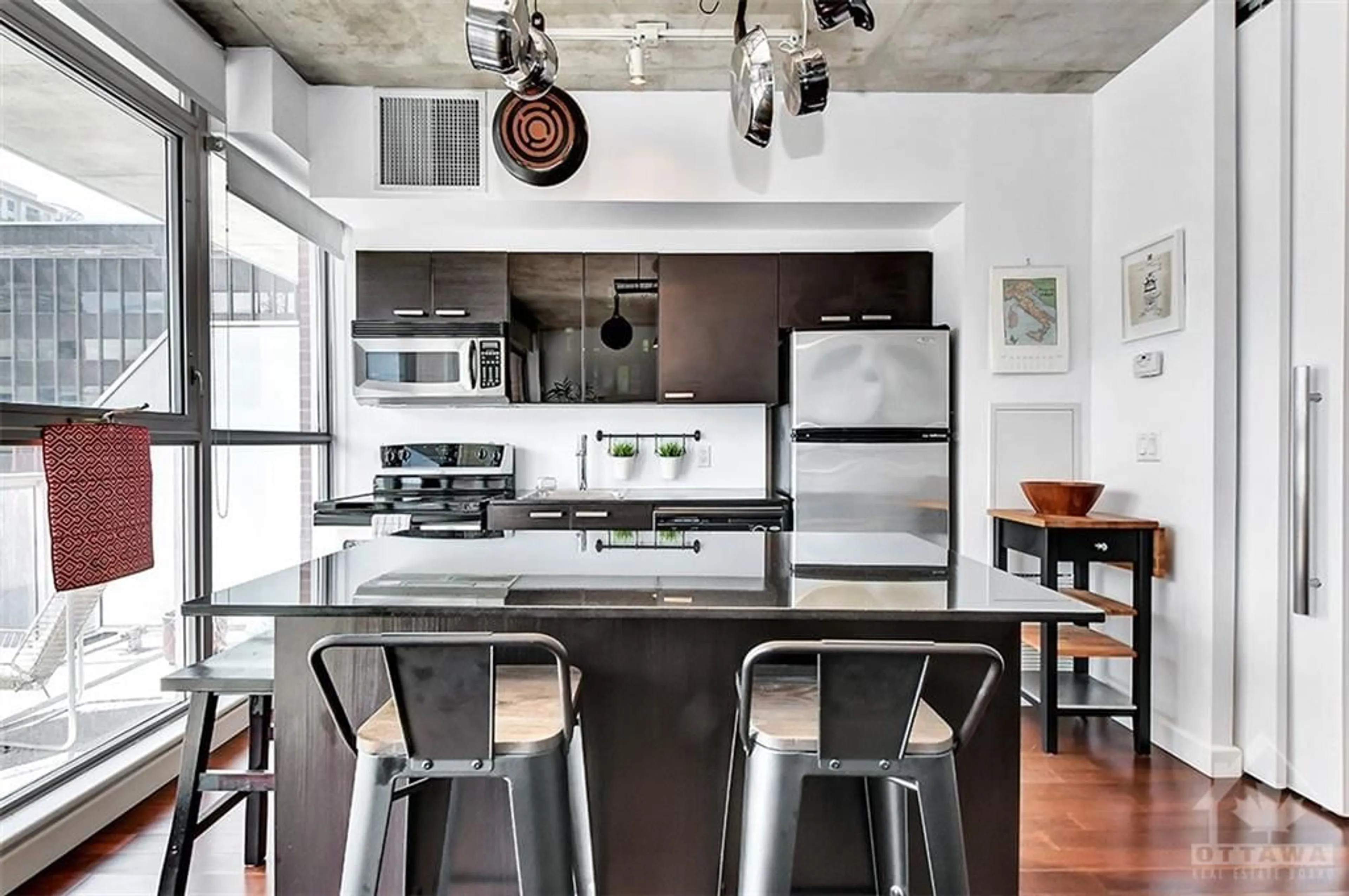 Contemporary kitchen, cement floor, cottage for 179 GEORGE St #1004, Ottawa Ontario K1N 1J8