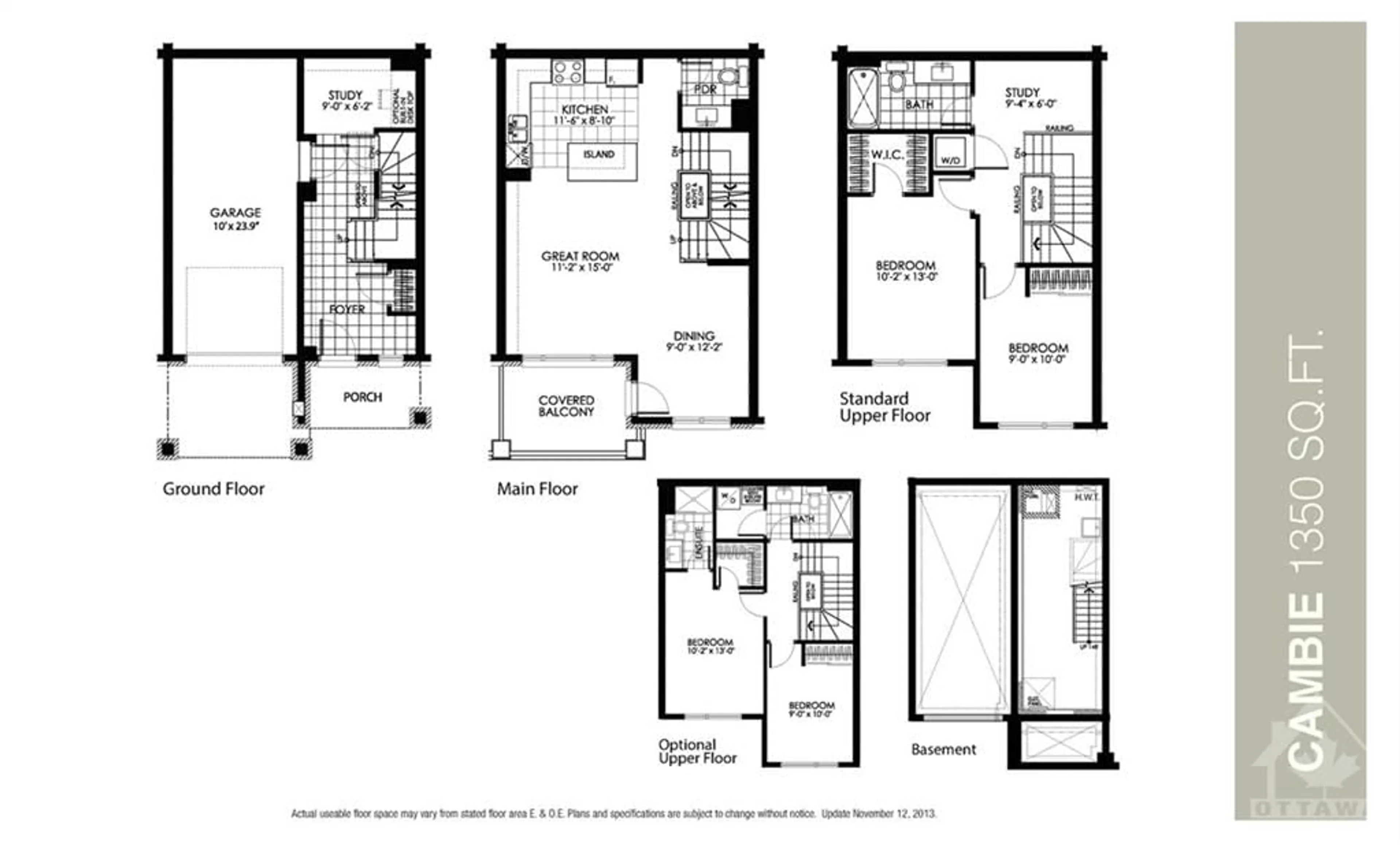 Floor plan for 599 COMPASS St, Orleans Ontario K1W 0J8