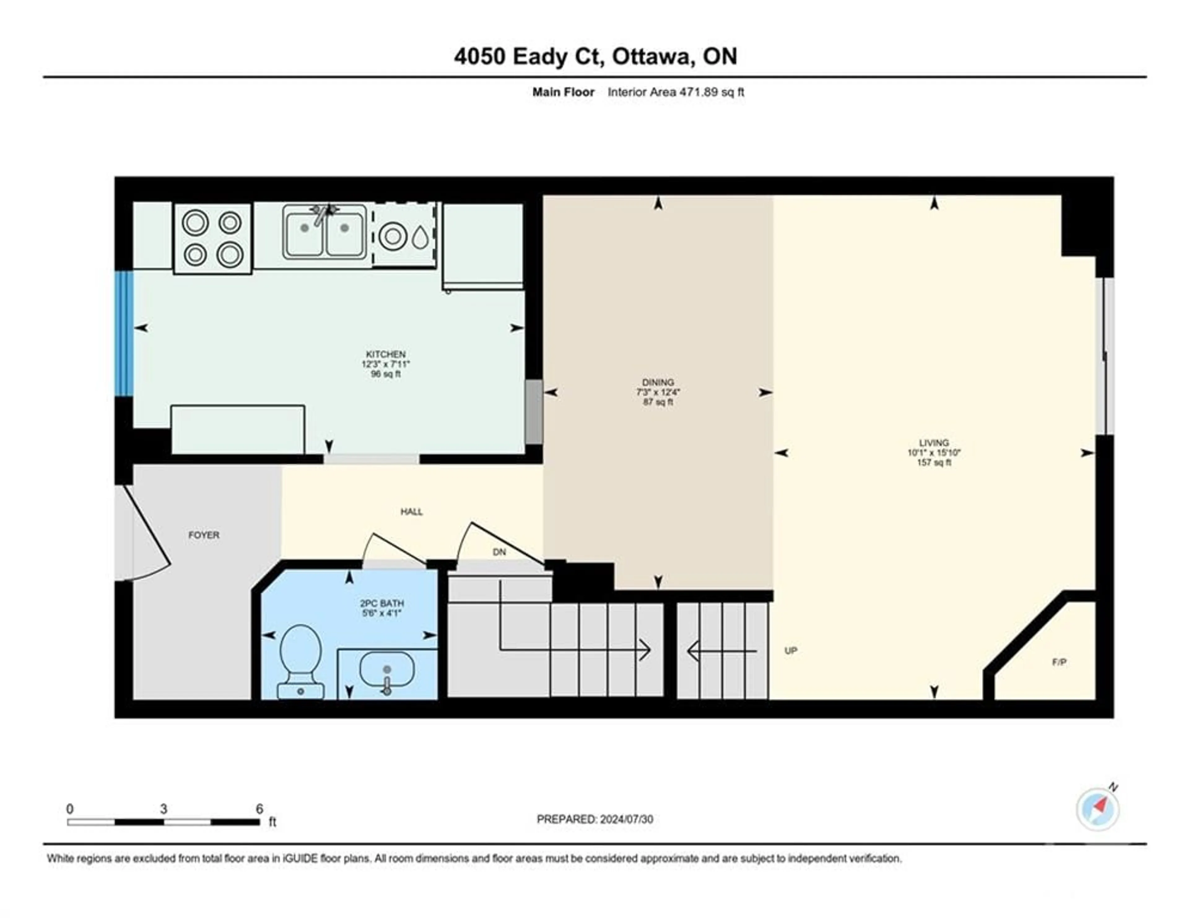 Floor plan for 4050 EADY Crt, Ottawa Ontario K1J 8X6