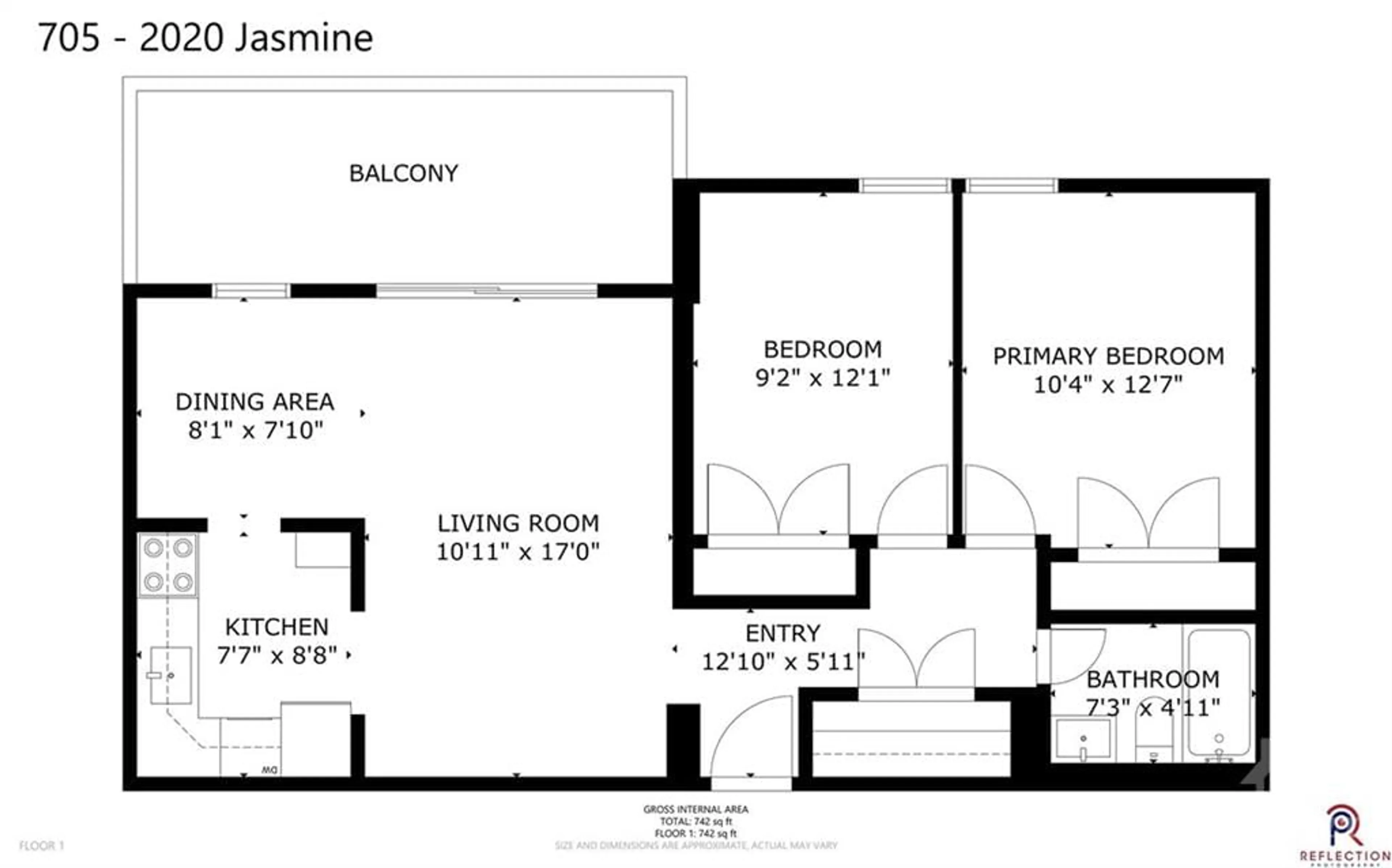 Floor plan for 2020 JASMINE Cres #705, Ottawa Ontario K1J 8K5