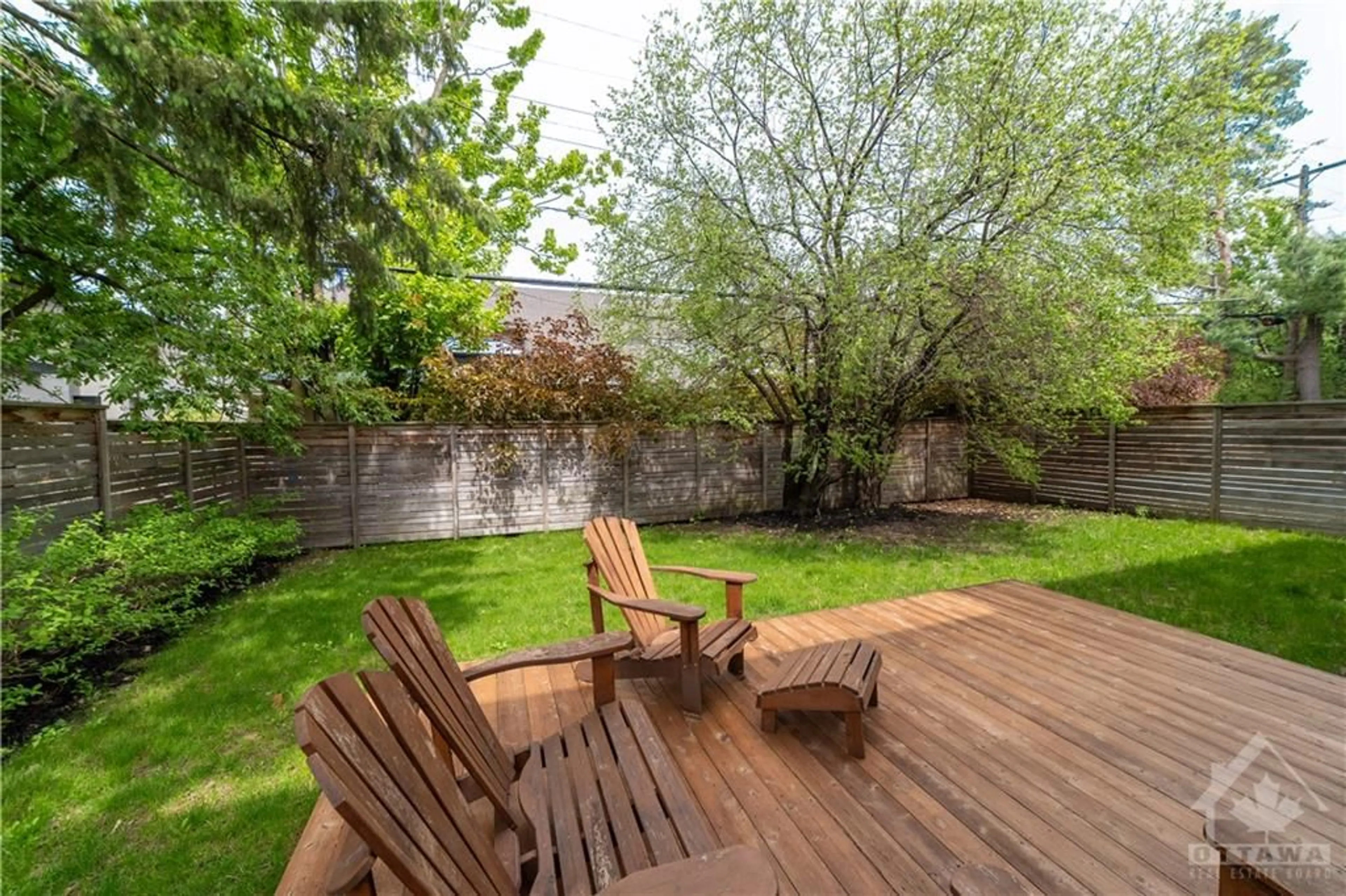 Patio, the fenced backyard for 377 CRESTVIEW Rd, Ottawa Ontario K1H 5G7