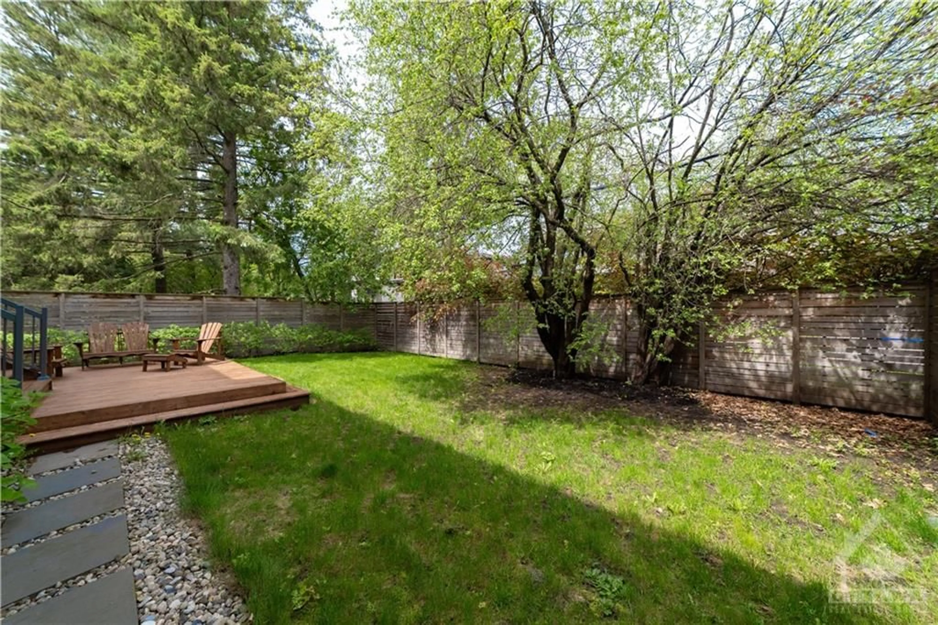 Patio, the fenced backyard for 377 CRESTVIEW Rd, Ottawa Ontario K1H 5G7