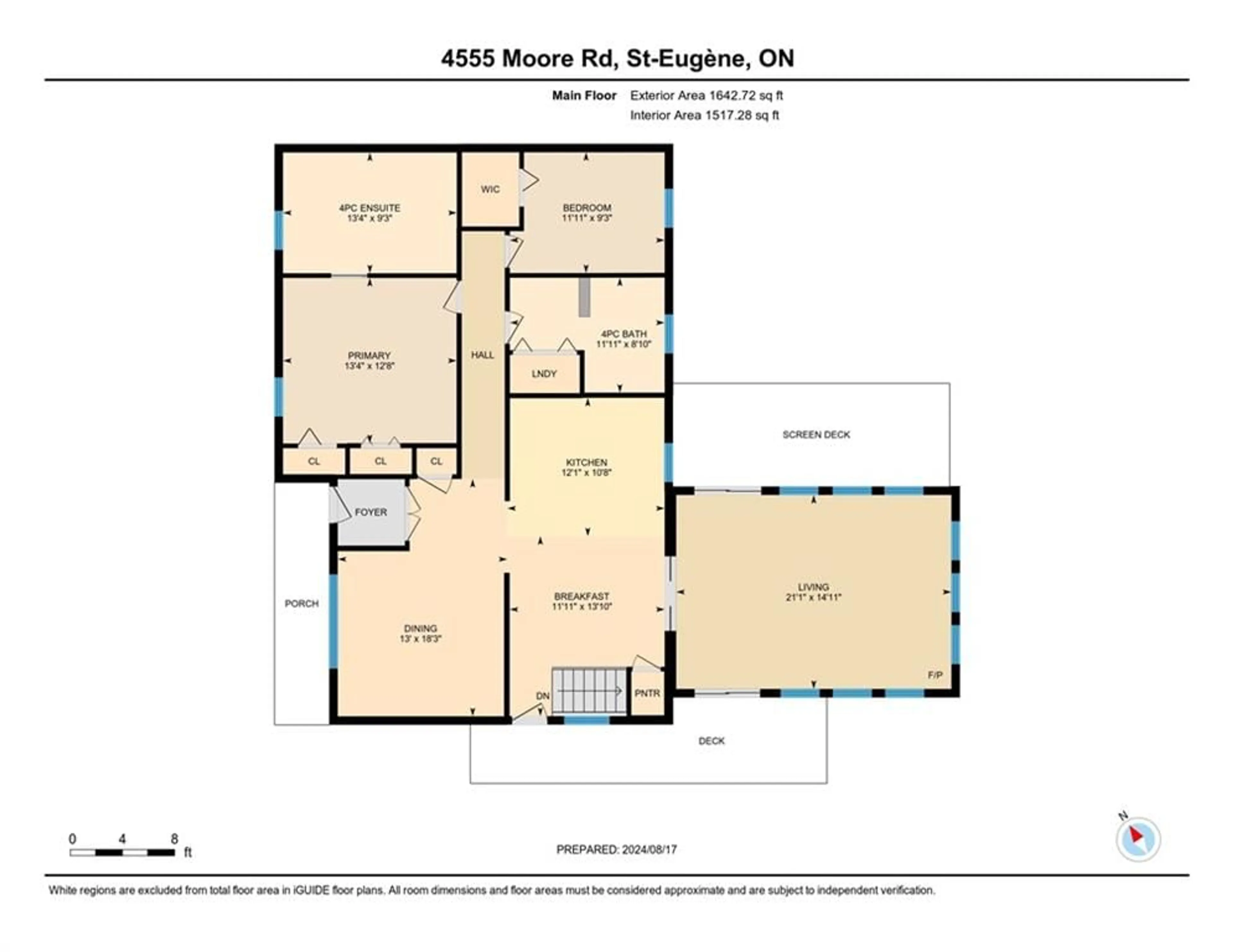 Floor plan for 4555 MOORE Rd, St Eugene Ontario K0B 1P0