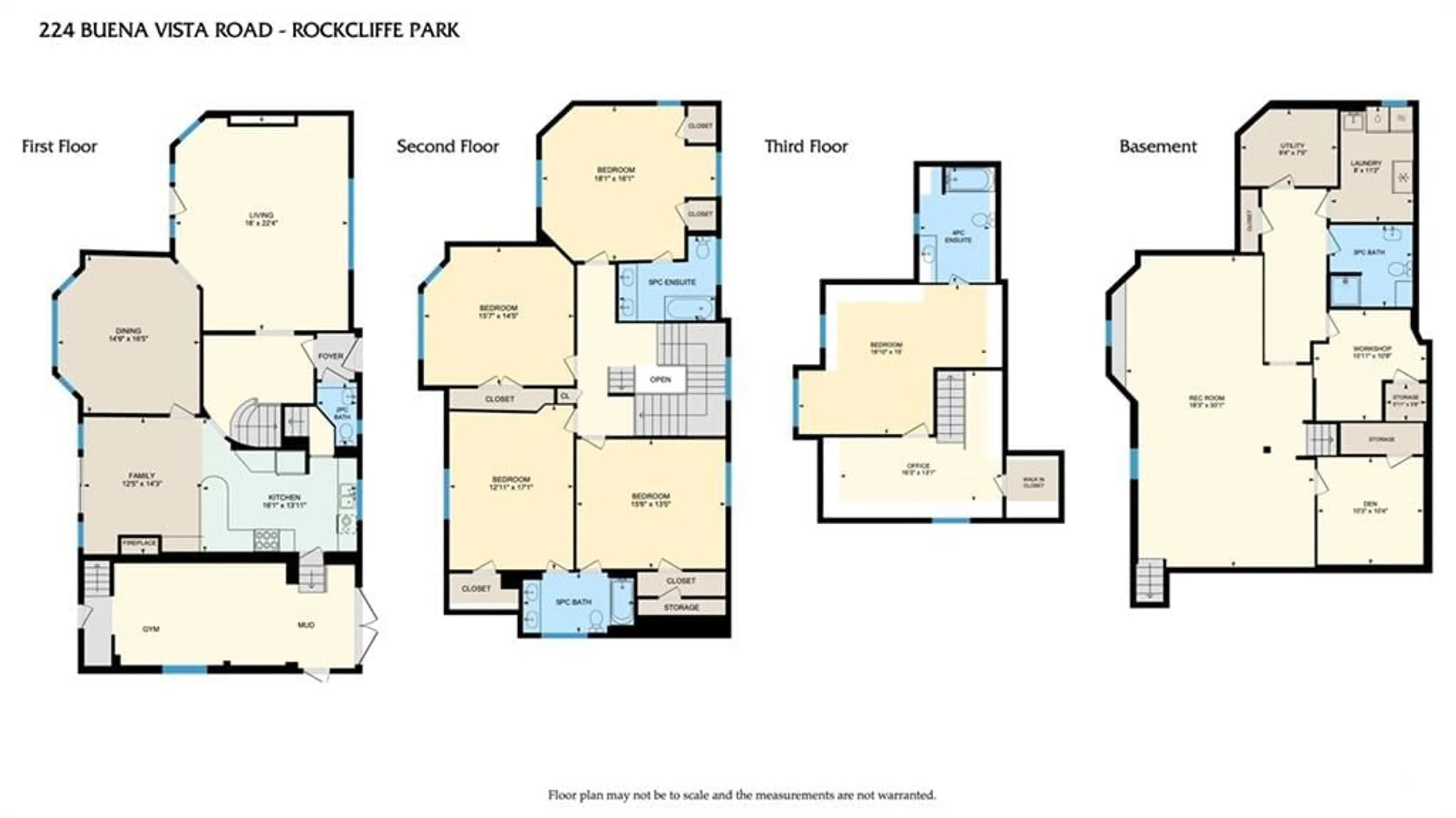 Floor plan for 224 BUENA VISTA Rd, Ottawa Ontario K1M 0V7