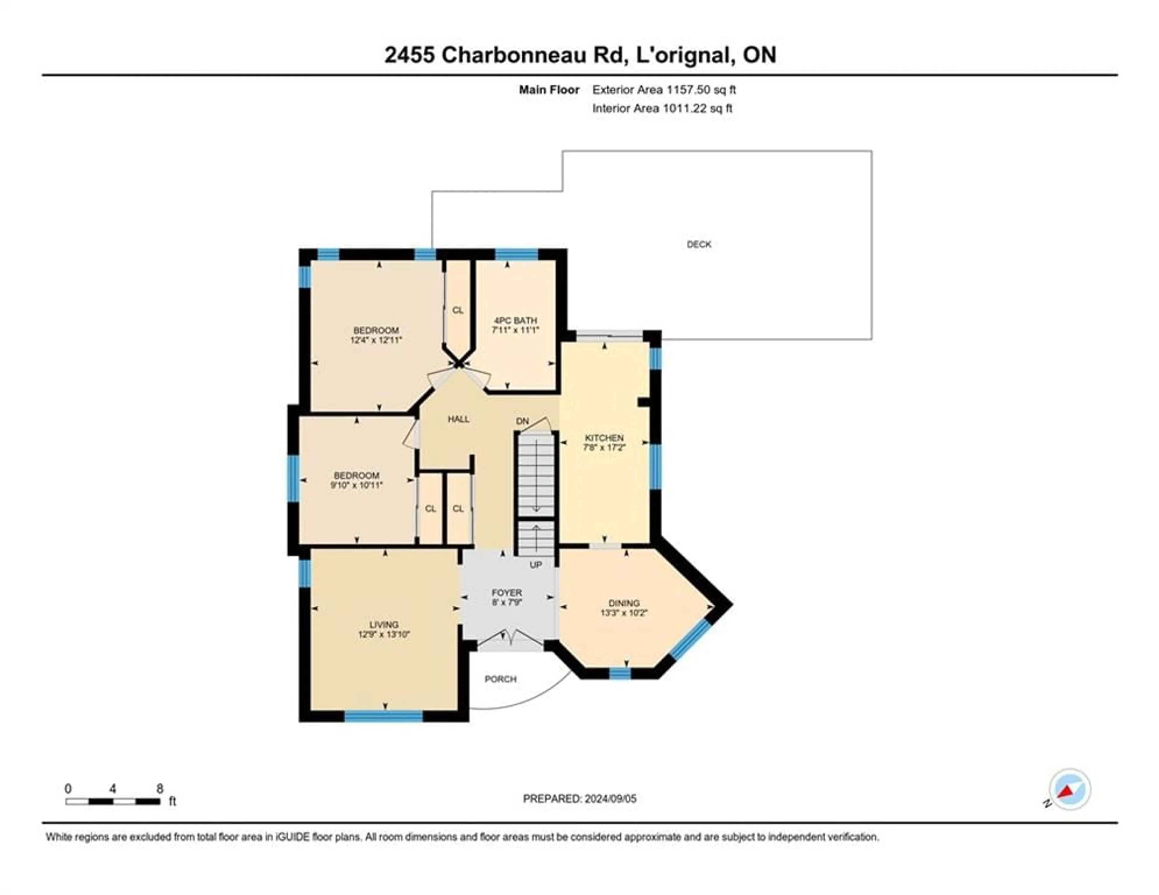 Floor plan for 2455 CHARBONNEAU Rd, L'Orignal Ontario K0B 1K0