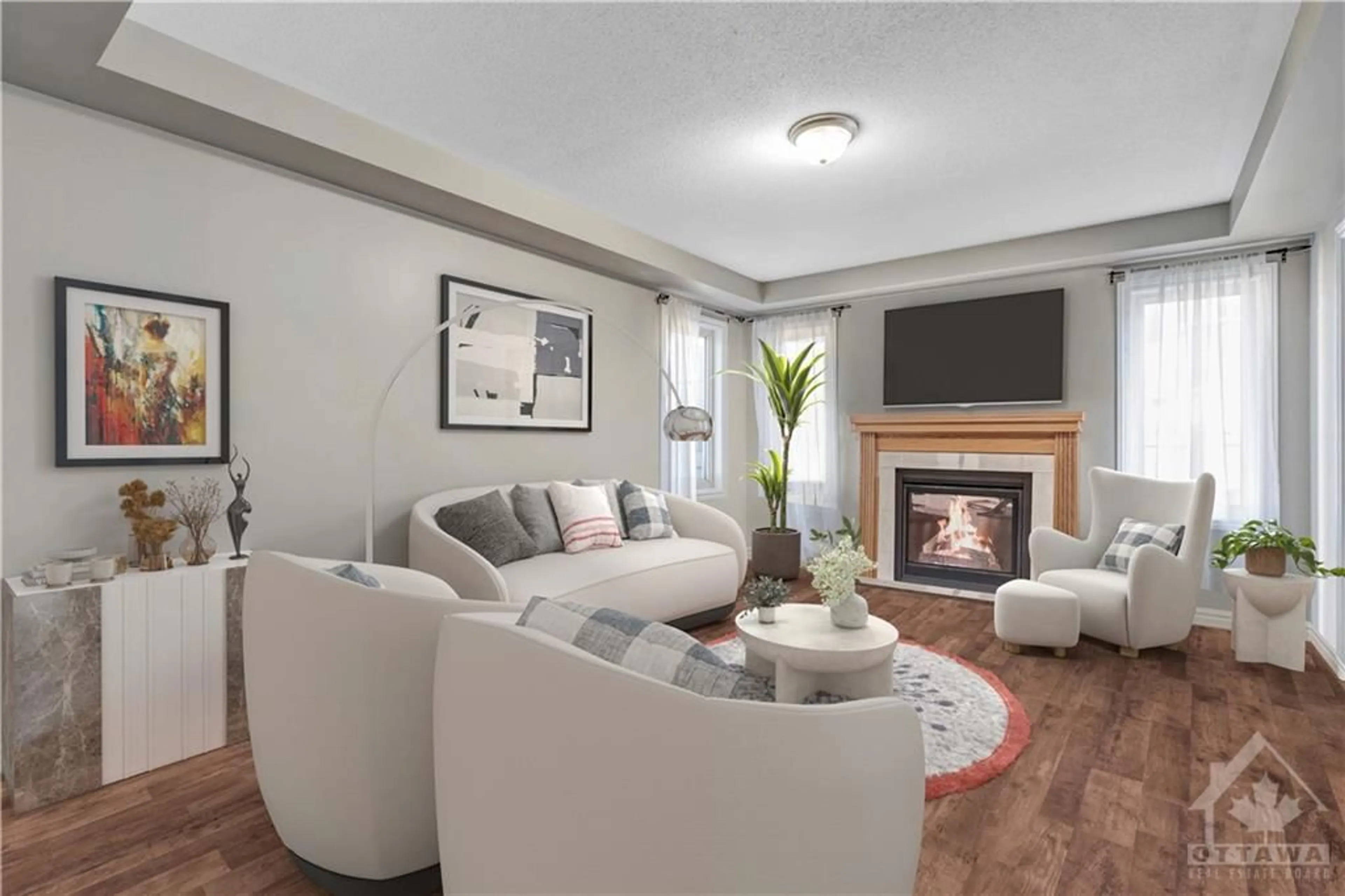 Living room, wood floors for 3560 RIVER RUN Ave, Ottawa Ontario K2J 3V5