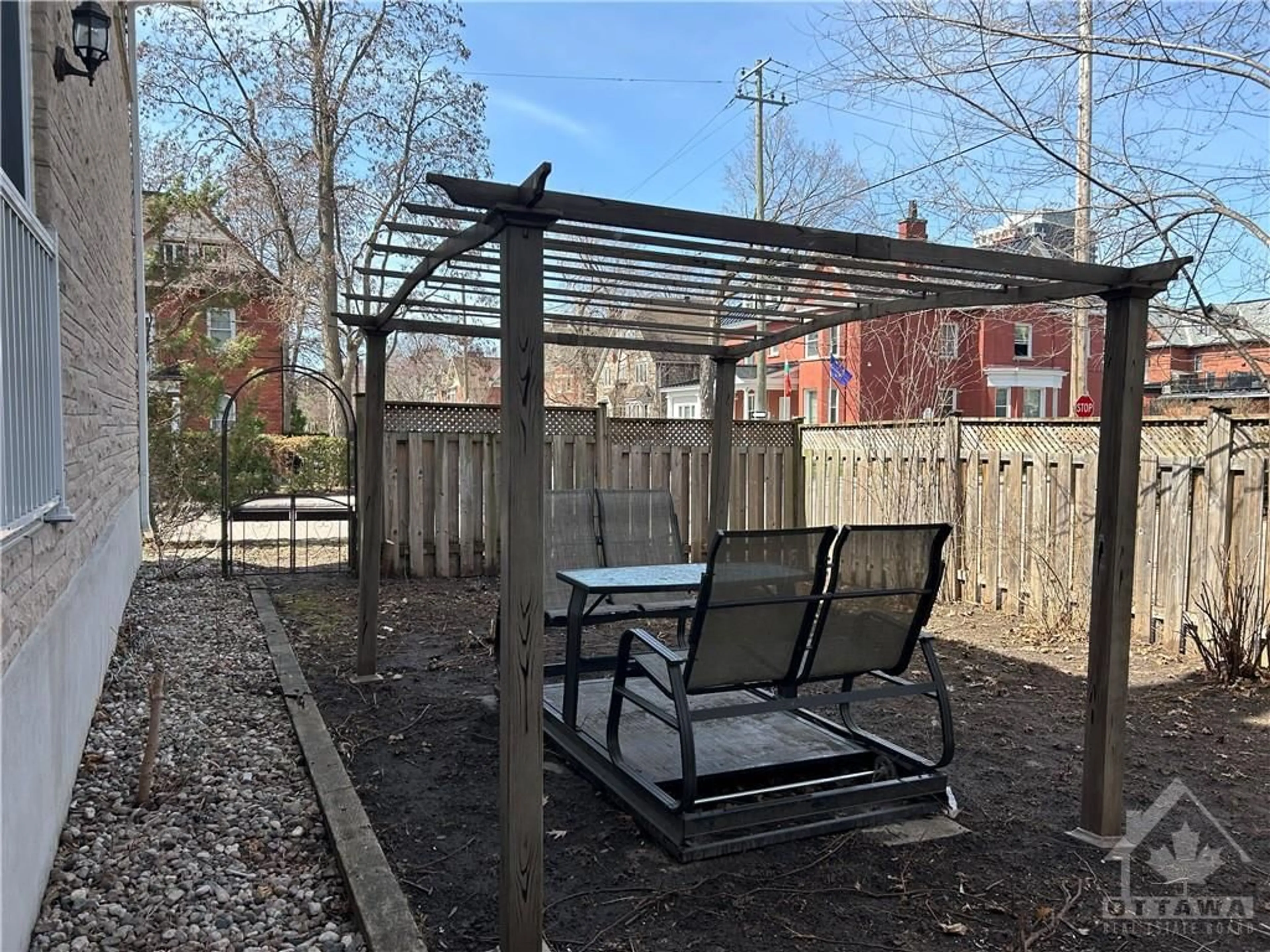 Patio, the fenced backyard for 225 COBOURG St, Ottawa Ontario K1N 8J2